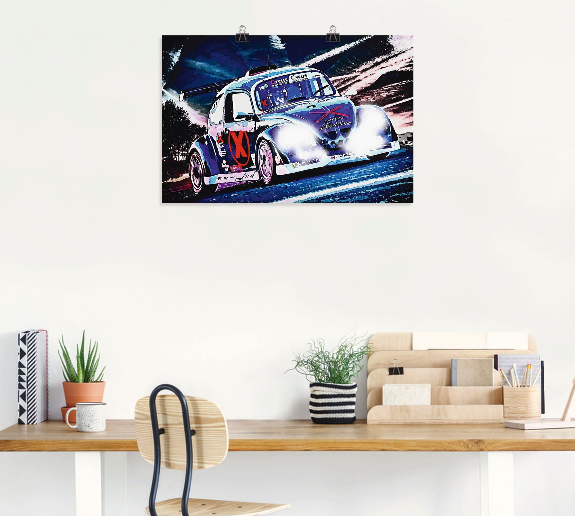 Artland Wandbild »Käfer Funcup Spa 2017«, Auto, (1 St.), als Alubild, Outdoorbild, Leinwandbild, Poster, Wandaufkleber