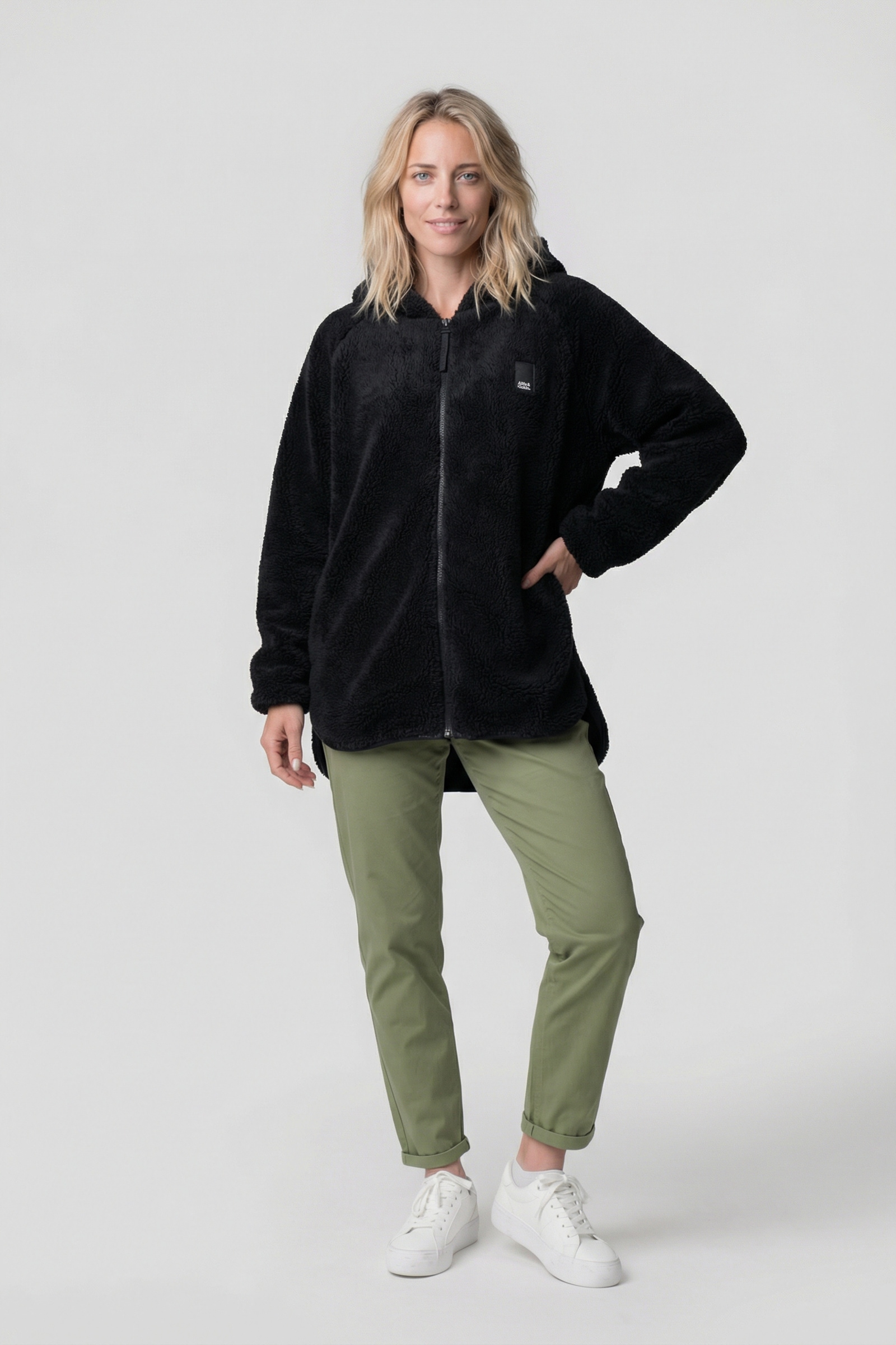 Alife & Kickin Sweatjacke »Damen DominiqueAK T Übergangsjacke, Jacke« leichte Kuschel-Jacke mit Stehkragen und Rei§verschluss