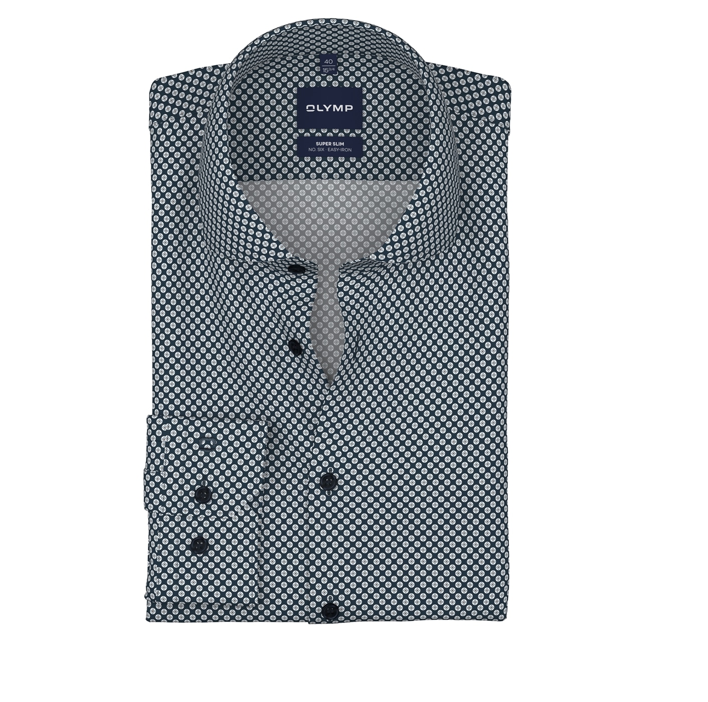 OLYMP Langarmhemd "No. Six" Businesshemd, Kentkragen, Super Slim