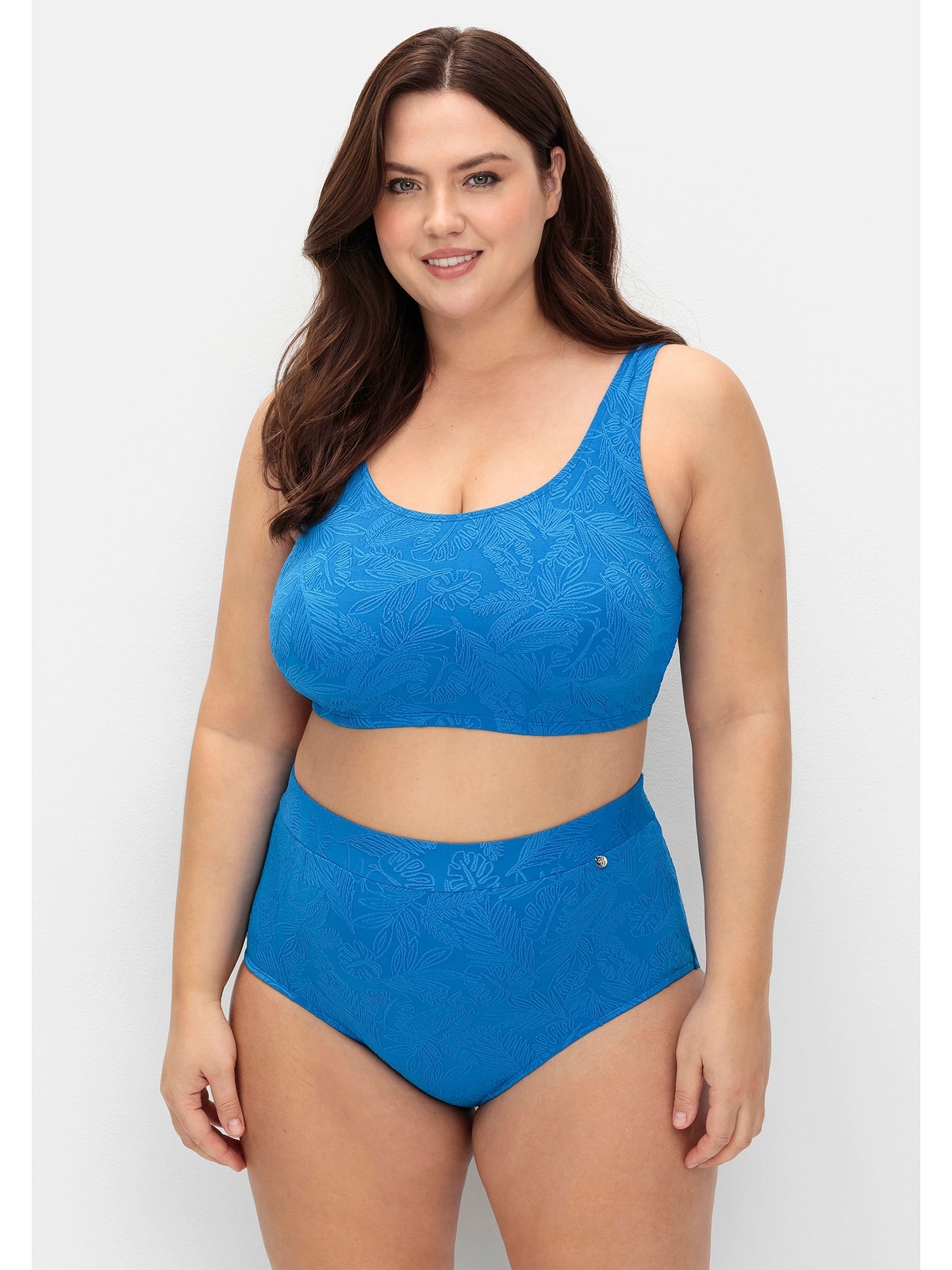 Sheego Bikini-Hose »Große Größen«, mit Blumen-Struktur