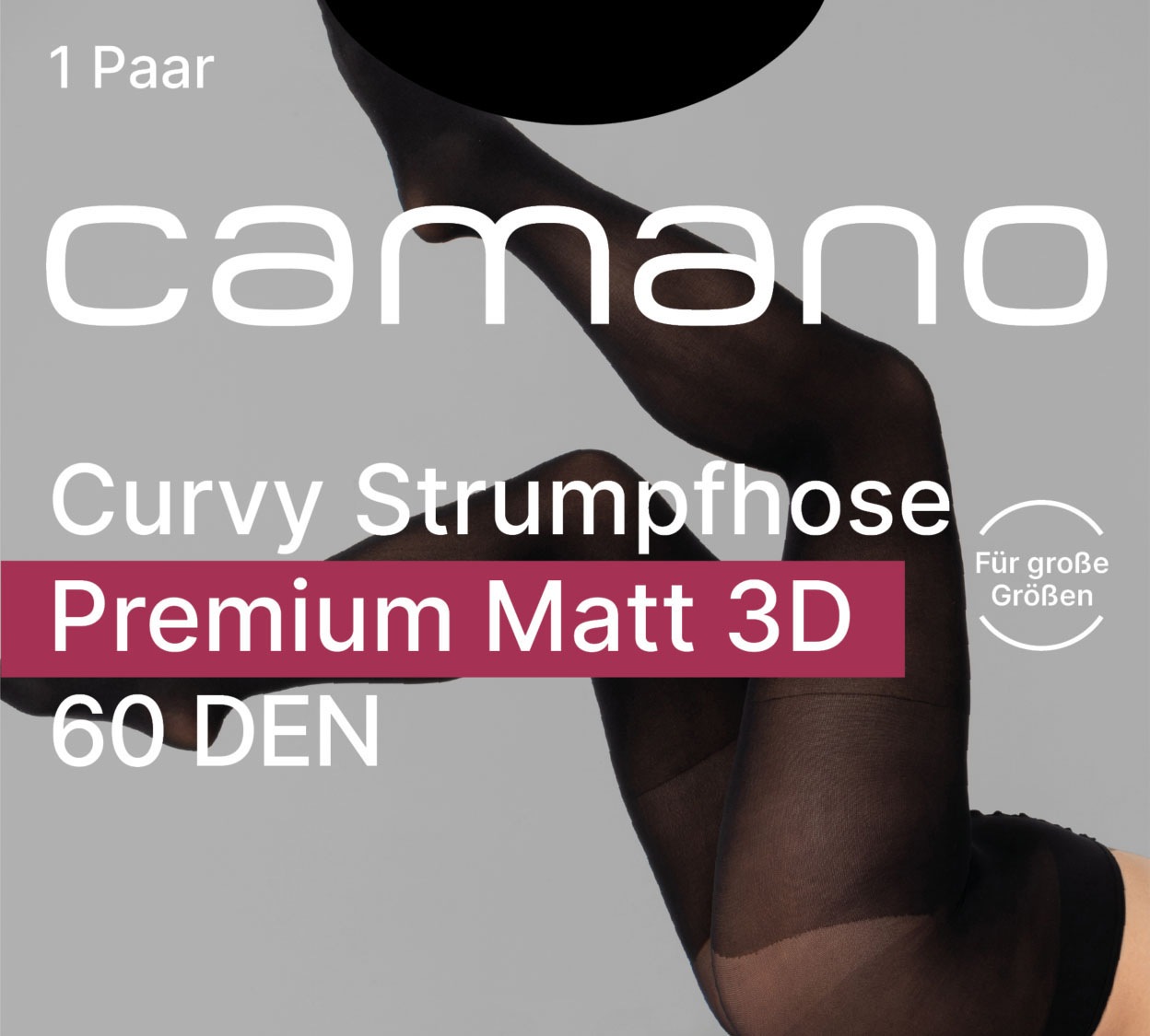 Camano Feinstrumpfhose »fine curvy«, mit großen Größen