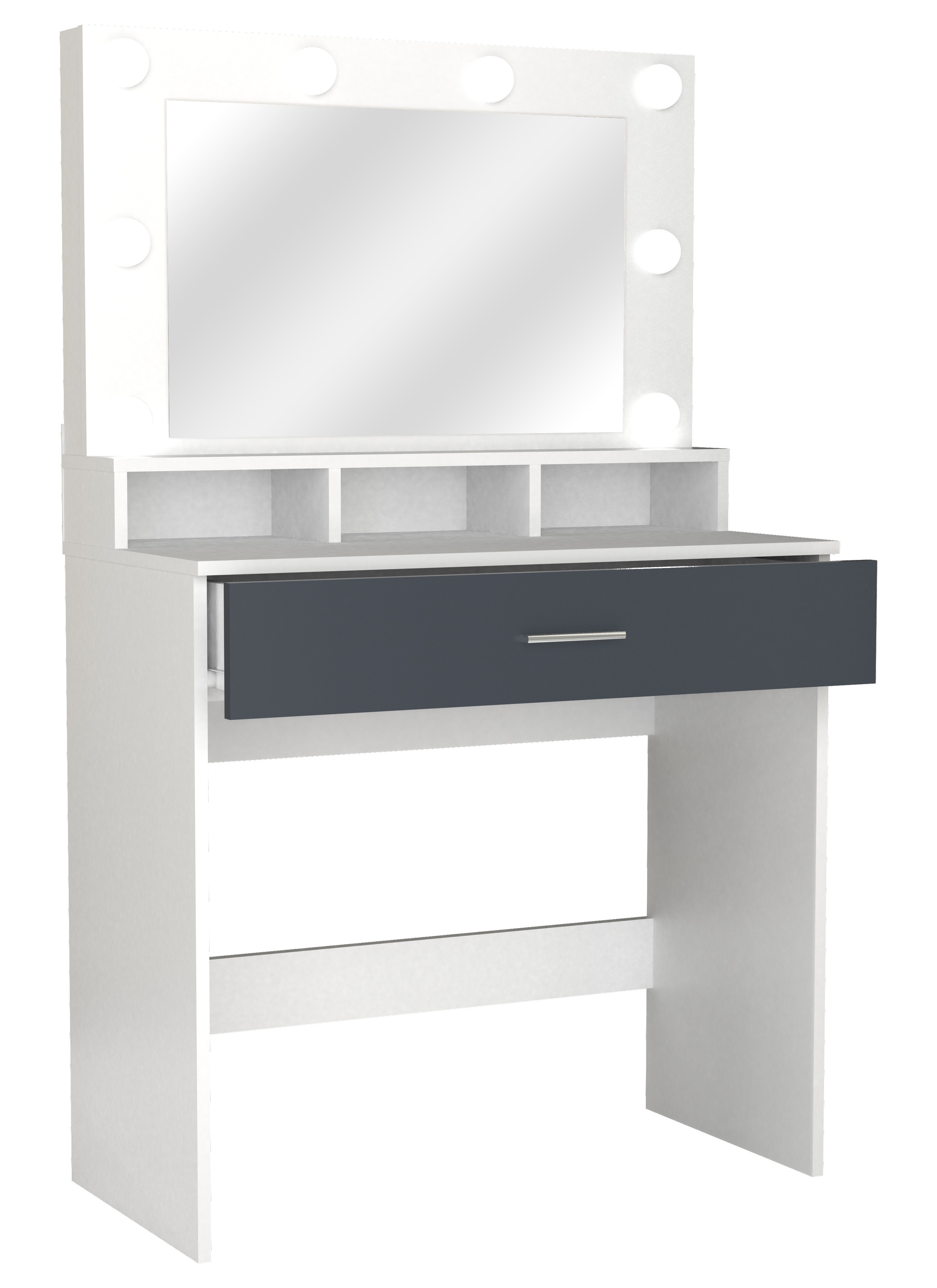 VCM Schminkschrank »Kosmal«, Frisiertisch | Maße ca. H. 133 x B. 80 x T. 40 cm | Schminktisch mit Schublade und Spiegel