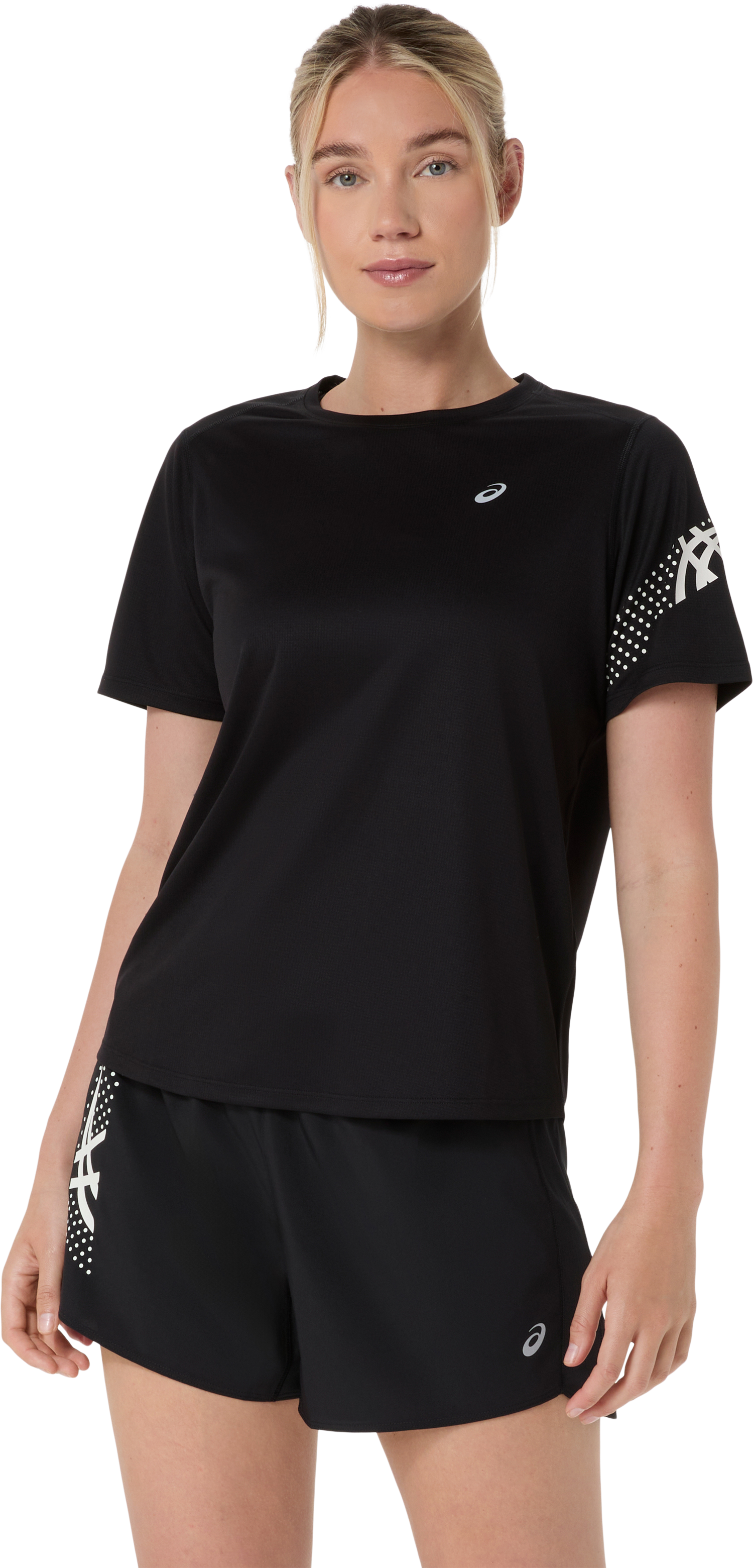 Laufshirt ASICS "ICON SS TOP", Damen, Gr. L, performance schwarz, Obermaterial: 100% Polyester, Shirts Laufshirt
