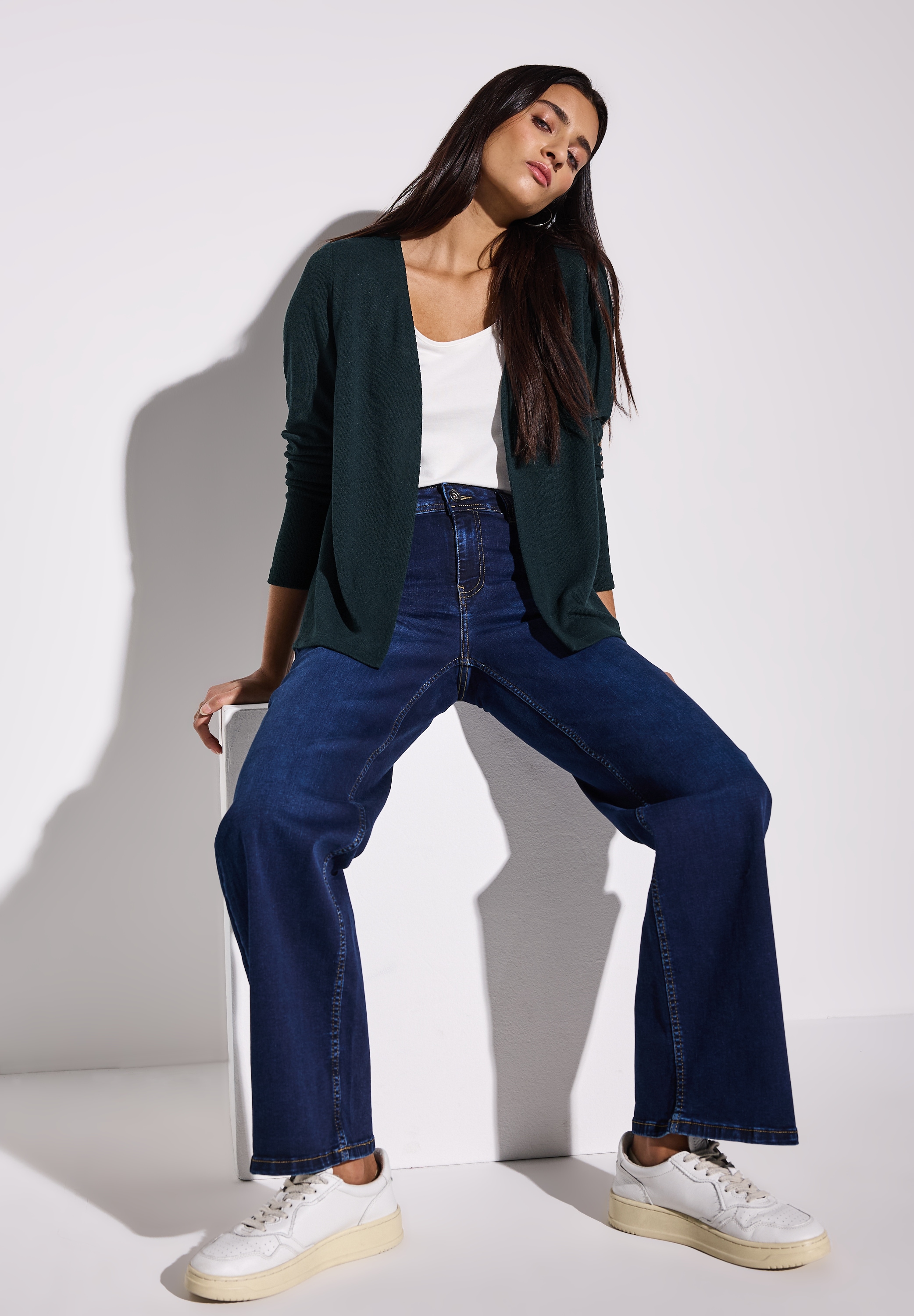 STREET ONE Shirtjacke »NETTE«, im Strick Look