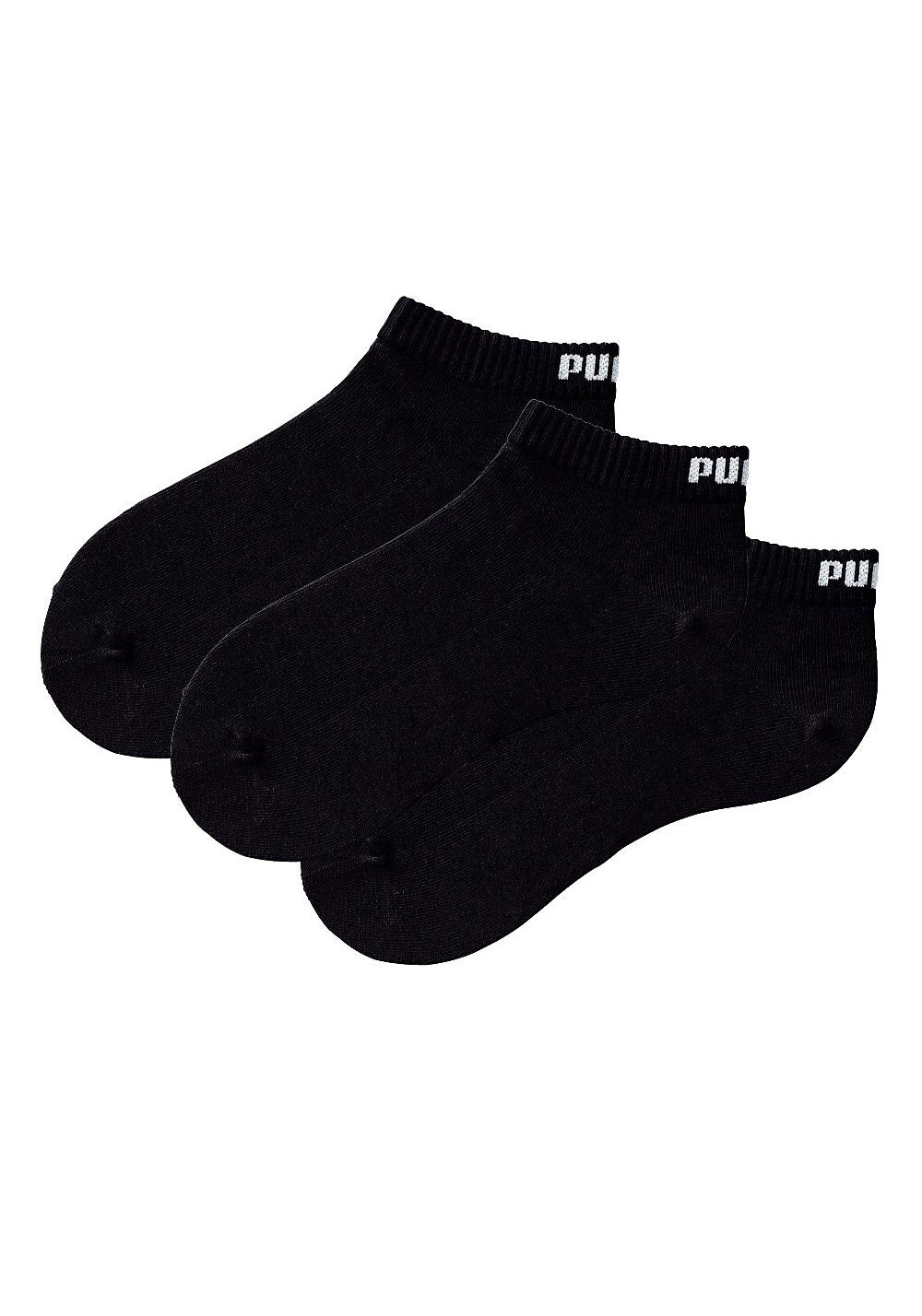 PUMA Kurzsocken, (3 Paar), mit Rippbündchen