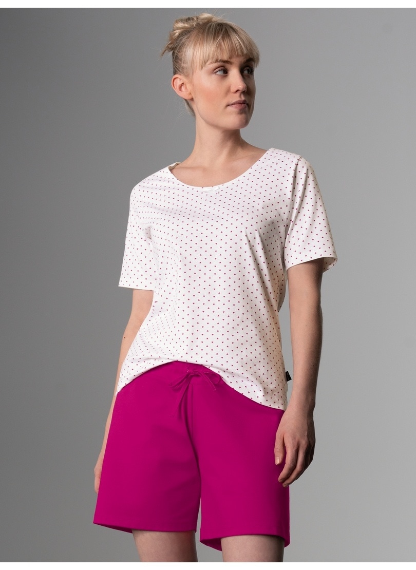 Trigema Schlafanzug "TRIGEMA Kurzer Schlafanzung mit Herzchen-Muster", 1 St günstig online kaufen