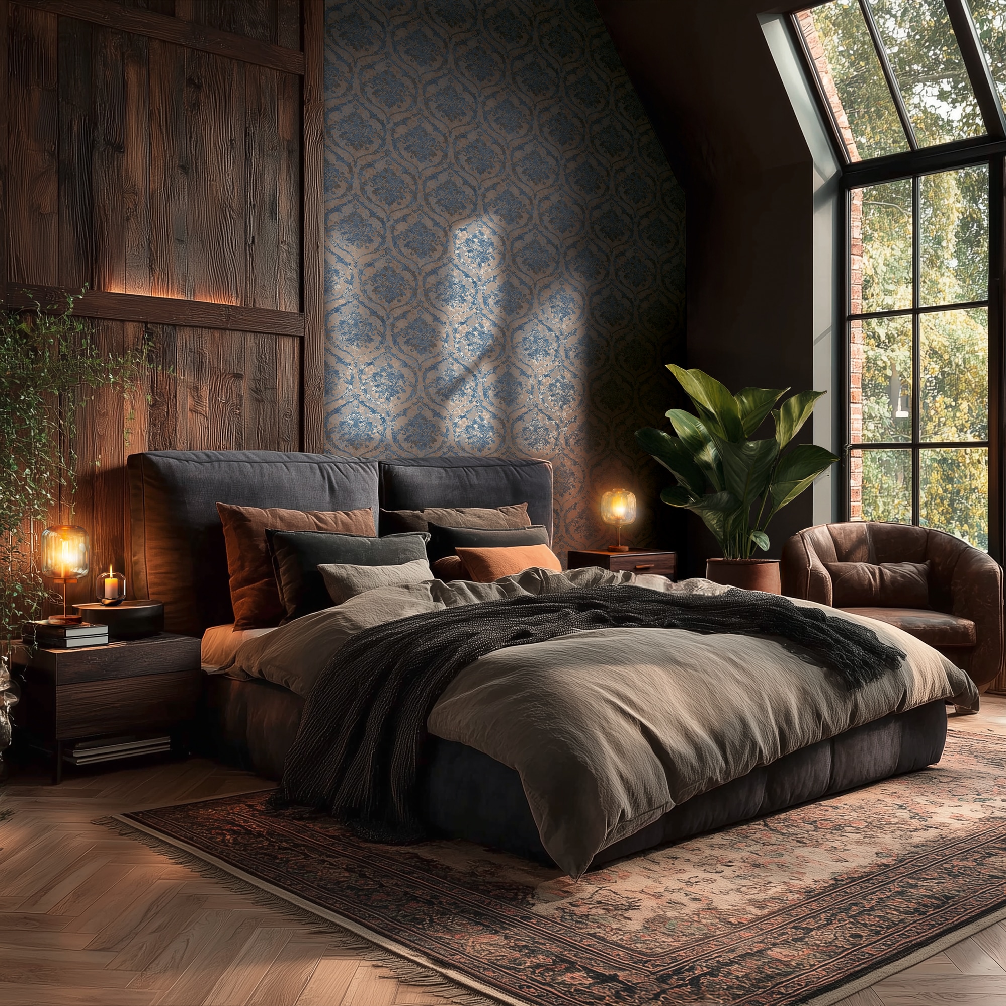 living walls Vliestapete »Vibes & Styles Davide – Maison Du Temps Vliestapete« ornamental leicht strukturiert Elegantes Ornamentdesign mit Vintage-Charakter und edlem Glanzeffekt