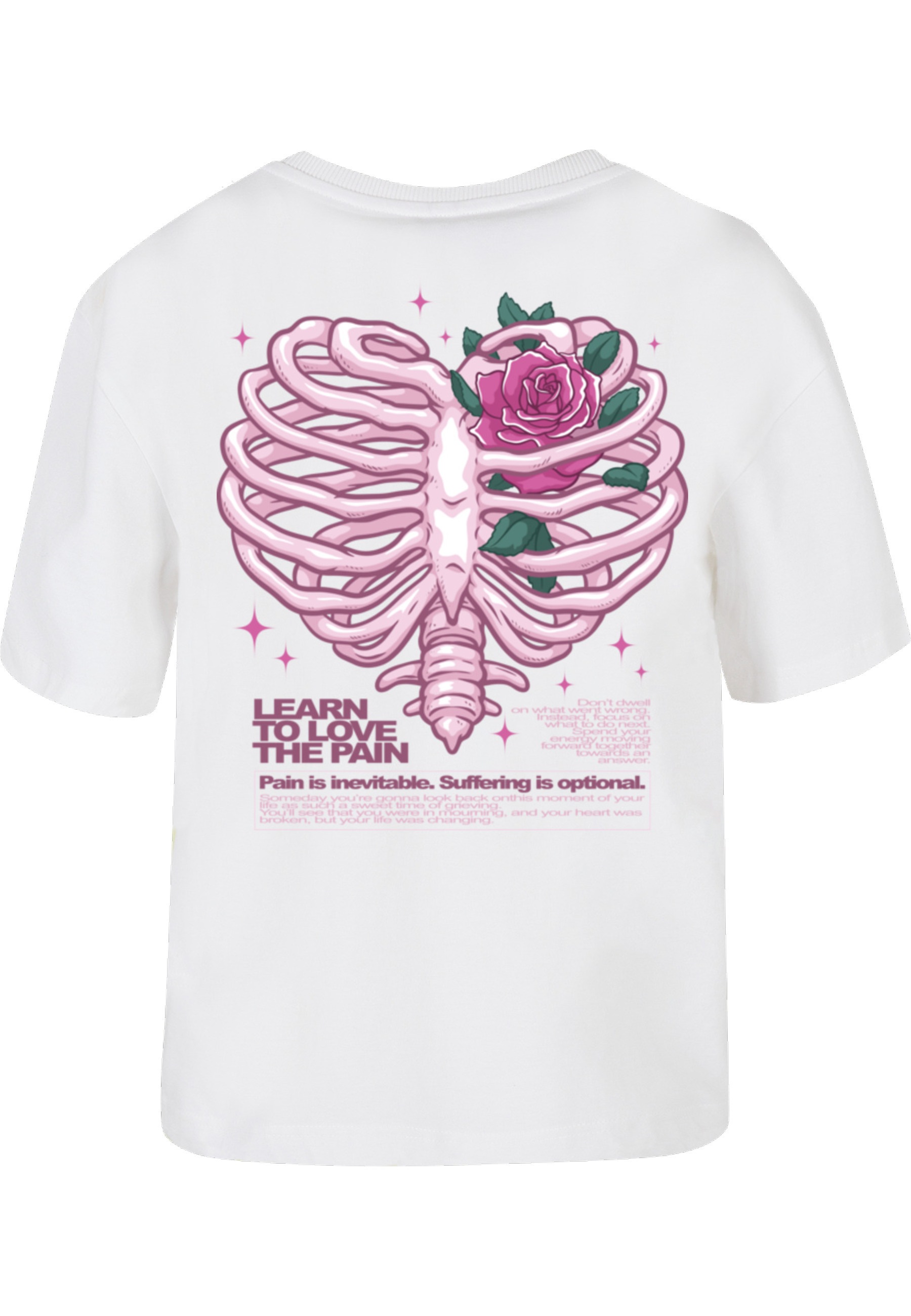 Miss Tee T-Shirt "Miss Tee Damen Heart Cage Rose Tee" 1 Stk. günstig online kaufen