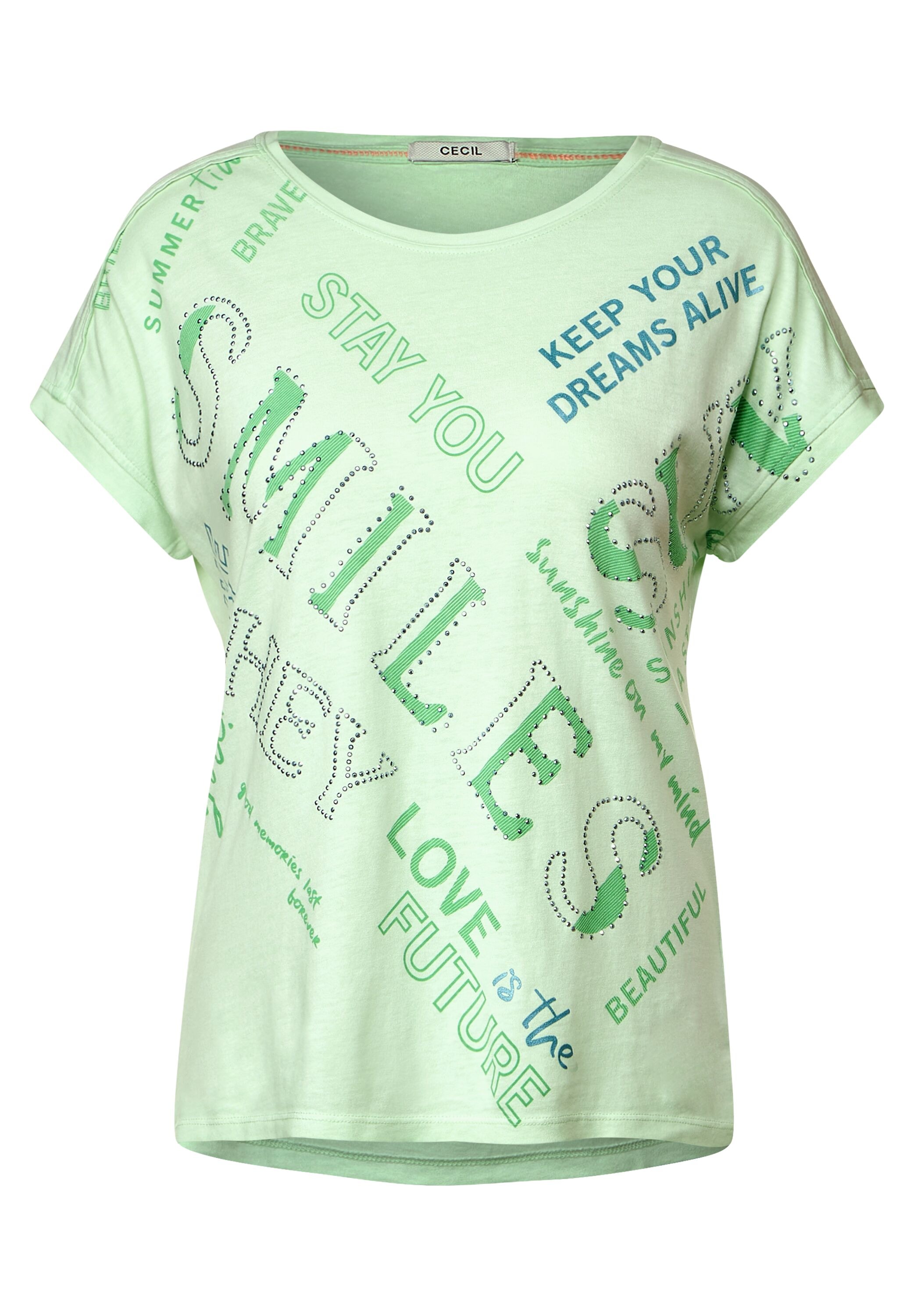 Cecil Print-Shirt, aus softem Materialmix