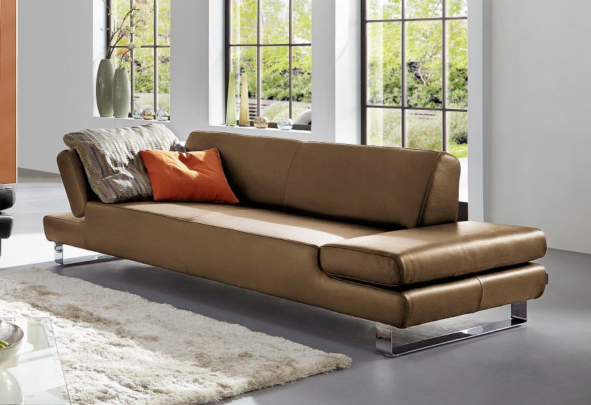 W.SCHILLIG 3-Sitzer "taboo Designsofa mit hohem Sitzkomfort, Breite 232cm, Sitztiefe 69cm" mit Übertiefe, inklusive Armlehnenverstellung