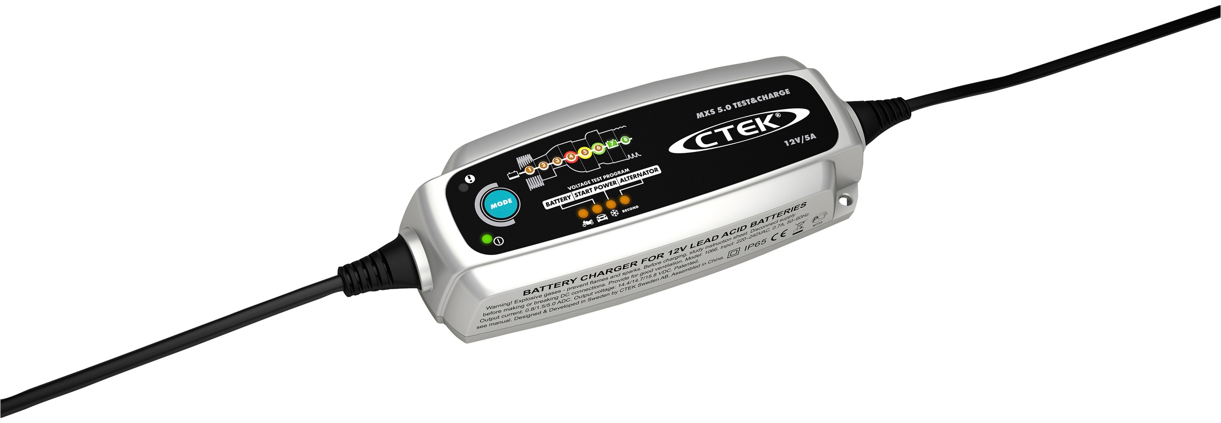 CTEK Batterie-Ladegerät »MXS 5.0 Test & Charge«, Spannung, Startleistung und Leistungsverhalten der Lichtmaschine