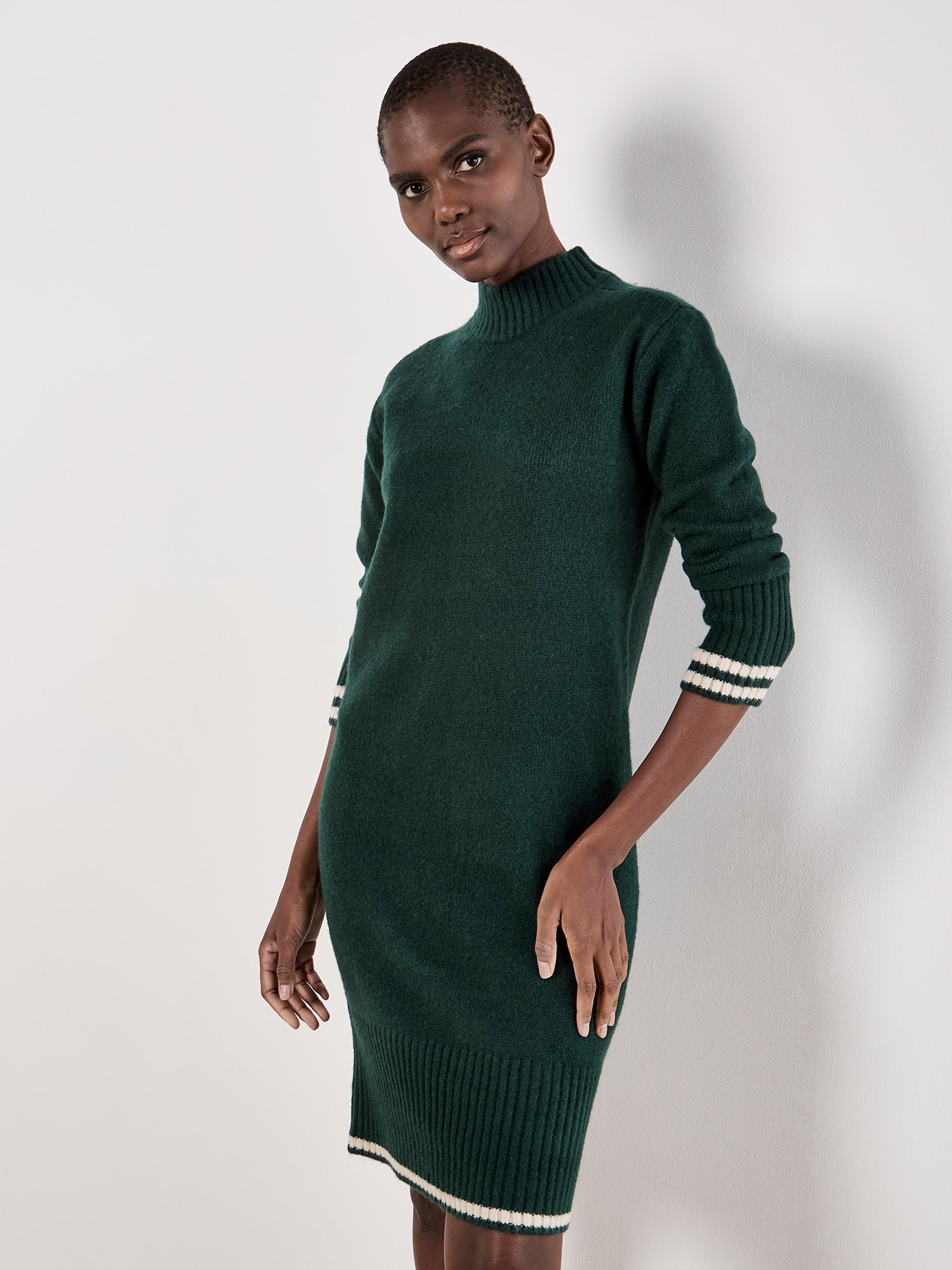 Apricot Strickkleid »Midikleid« mit breiten Bündchen
