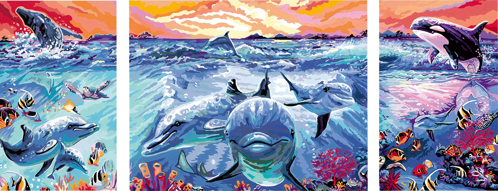 Ravensburger Malen nach Zahlen »CreArt, Dolphins at Sunset«, Made in Europe