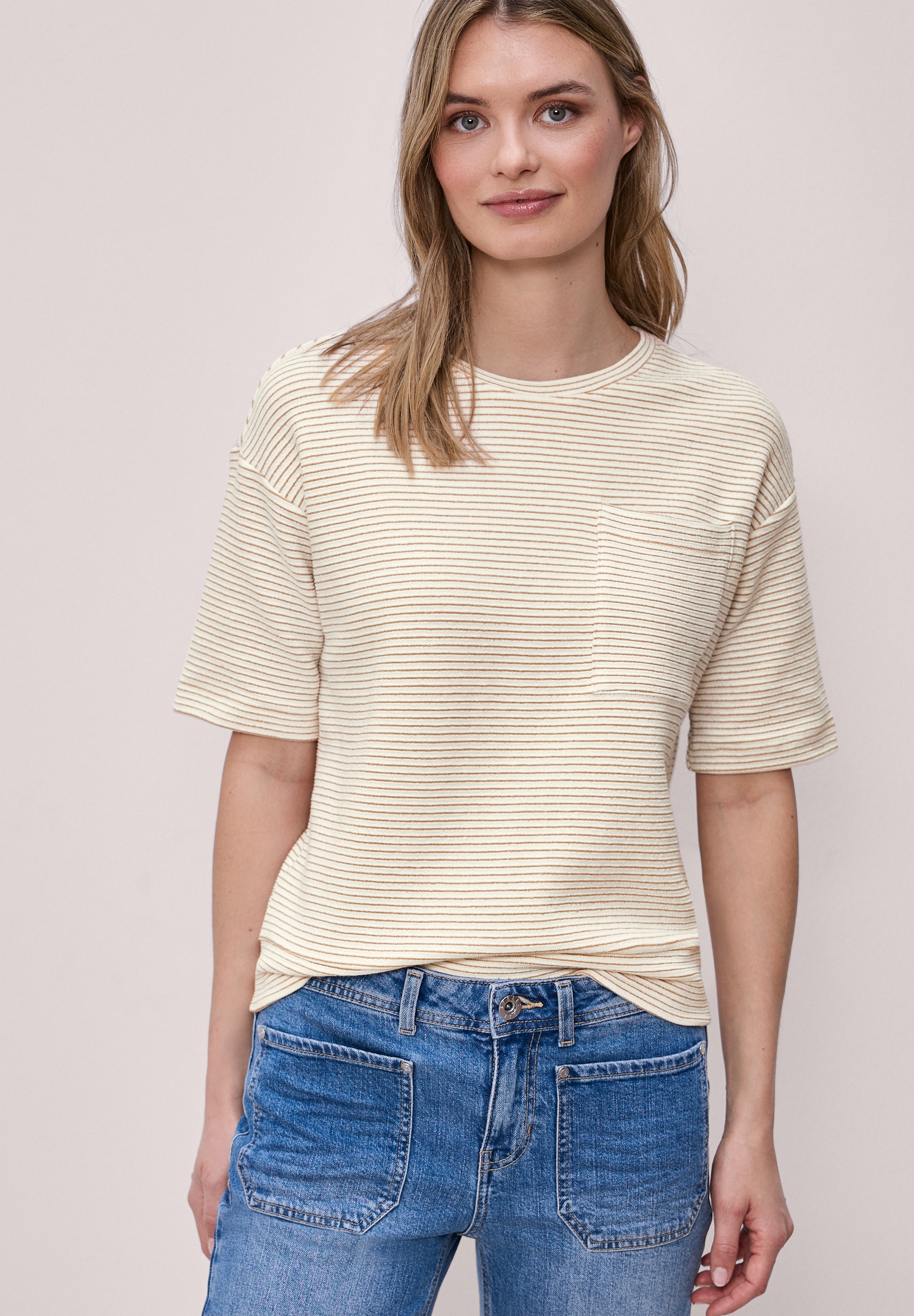 STREET ONE T-Shirt mit Brusttasche günstig online kaufen