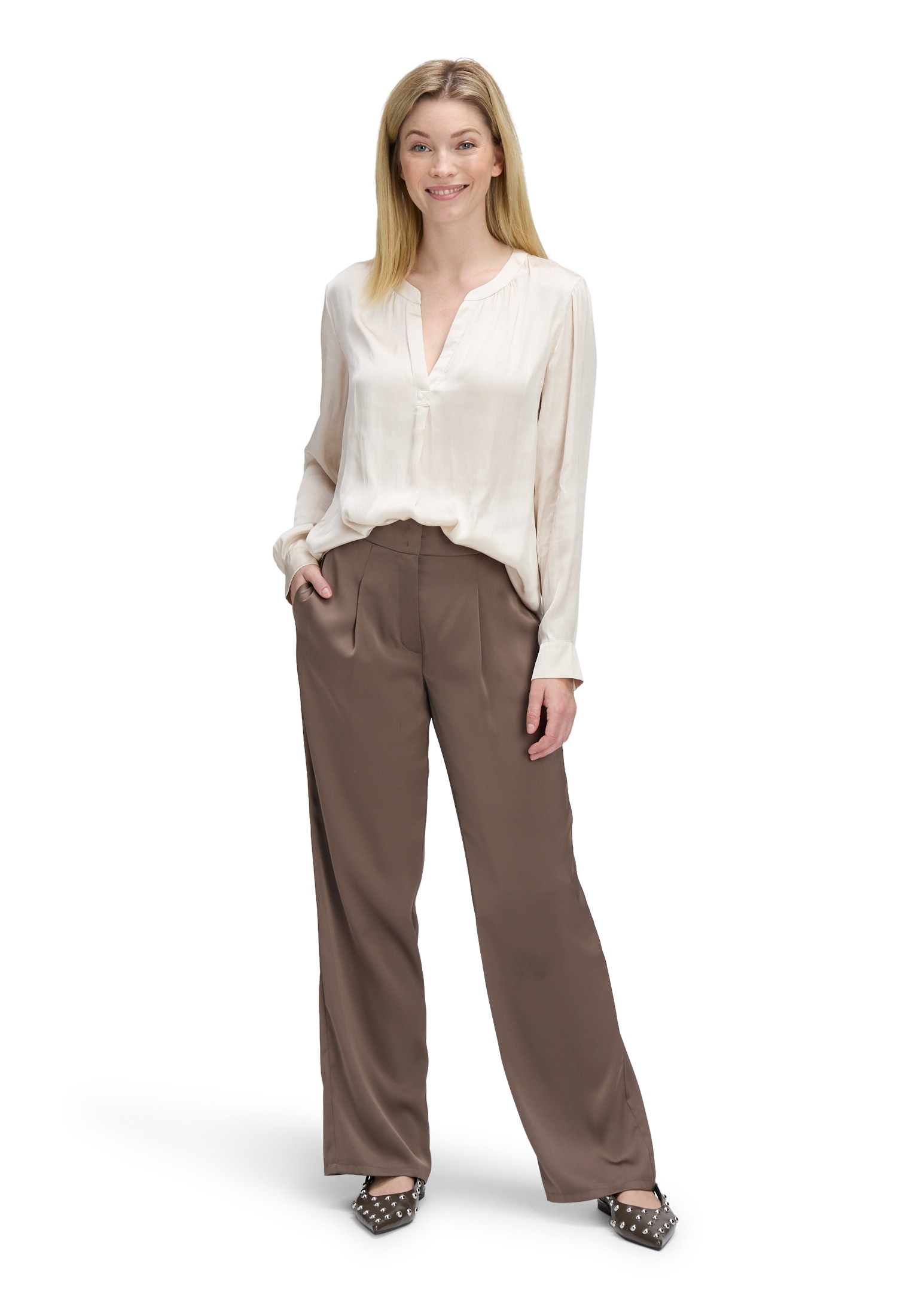 Betty Barclay Satinbluse »Betty Barclay Damen Satin-Bluse langarm«