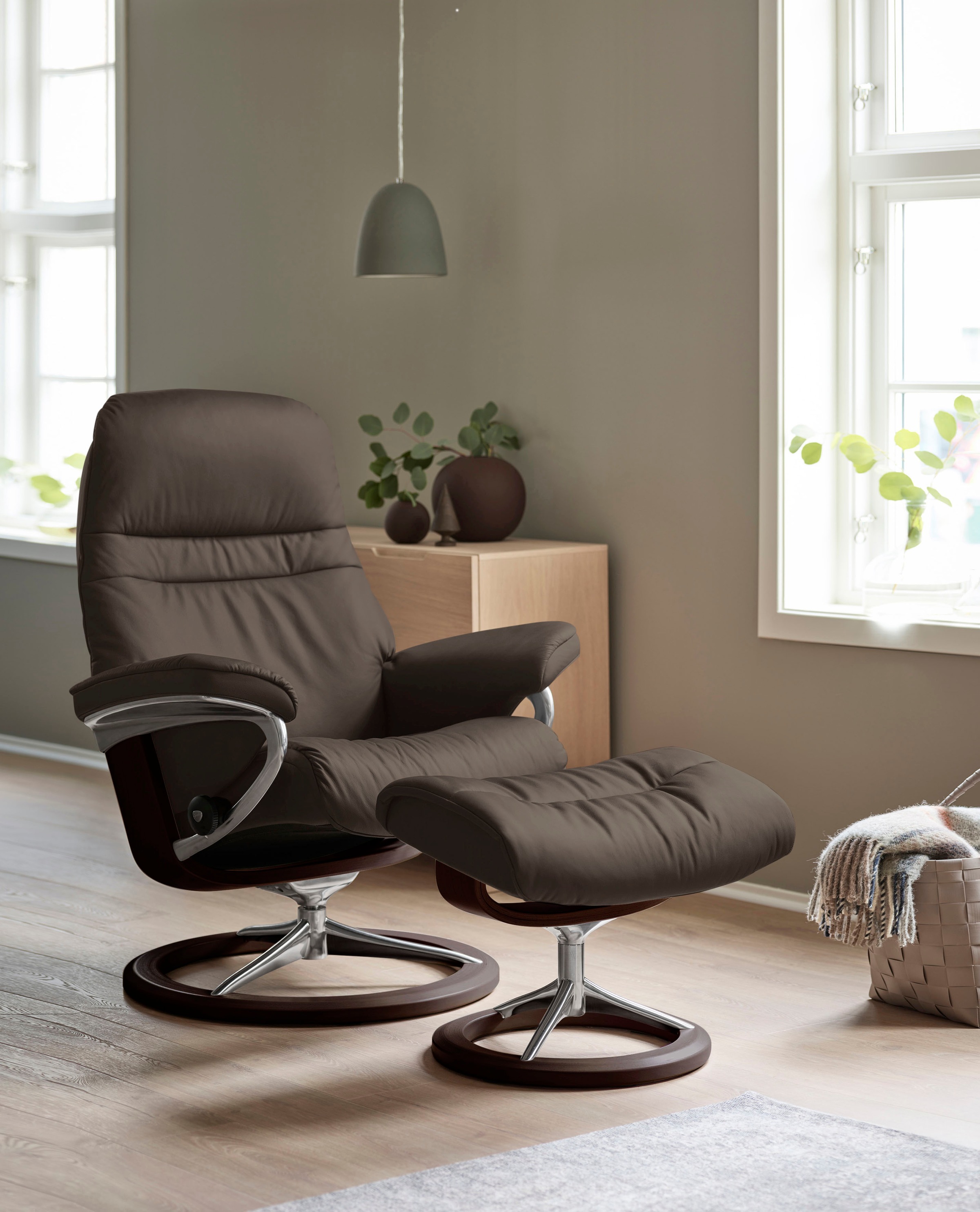 Stressless® Relaxsessel »Sunrise«, mit Signature Base, Größe S, Gestell Braun