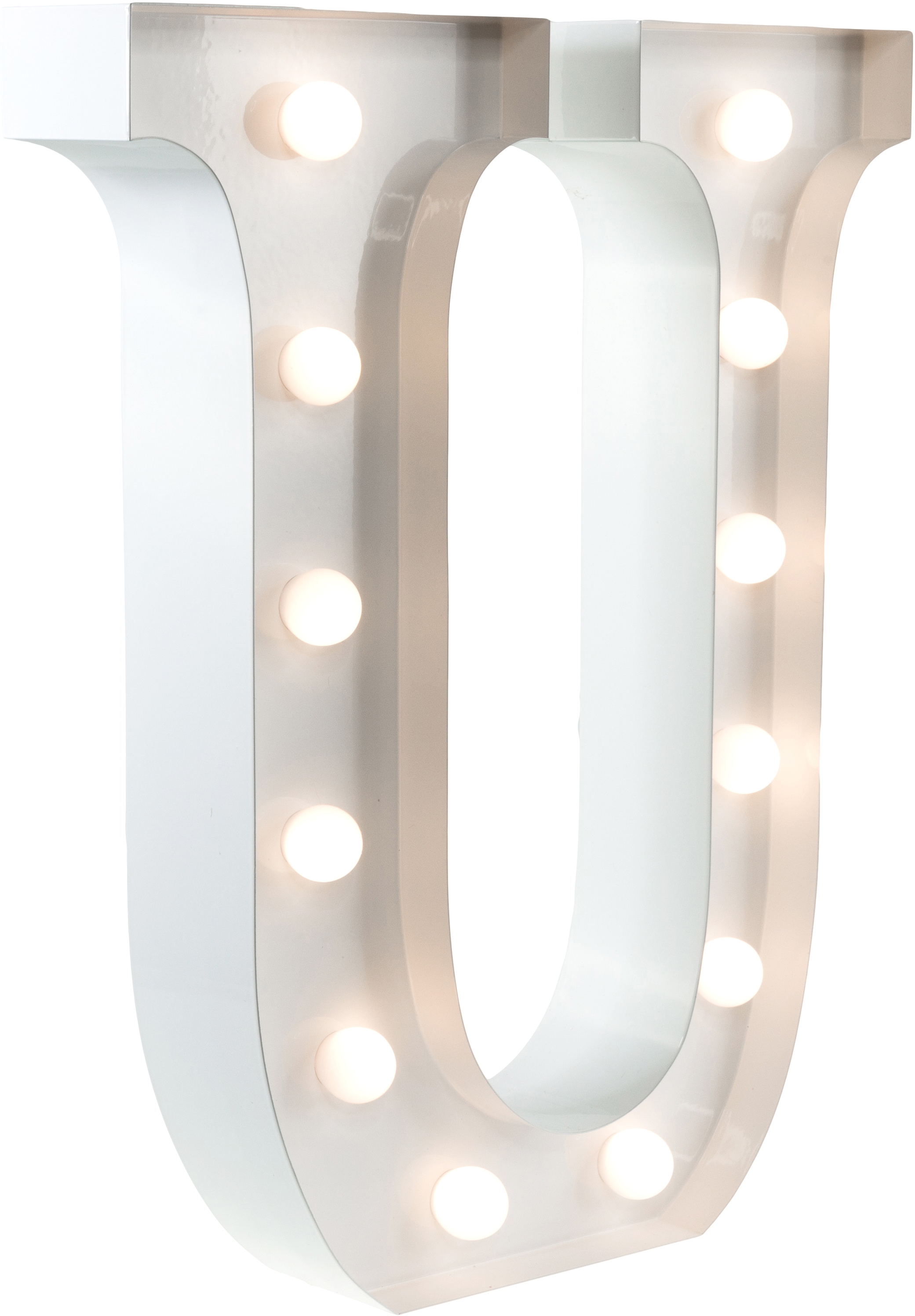 MARQUEE LIGHTS Tischleuchte »I Herz U«, 36 flammig, Leuchtmittel LED-Modul | LED fest integriert, Wandlampe, Tischlampe I Heart U mit 36 festverbauten LEDs - 69x31 cm