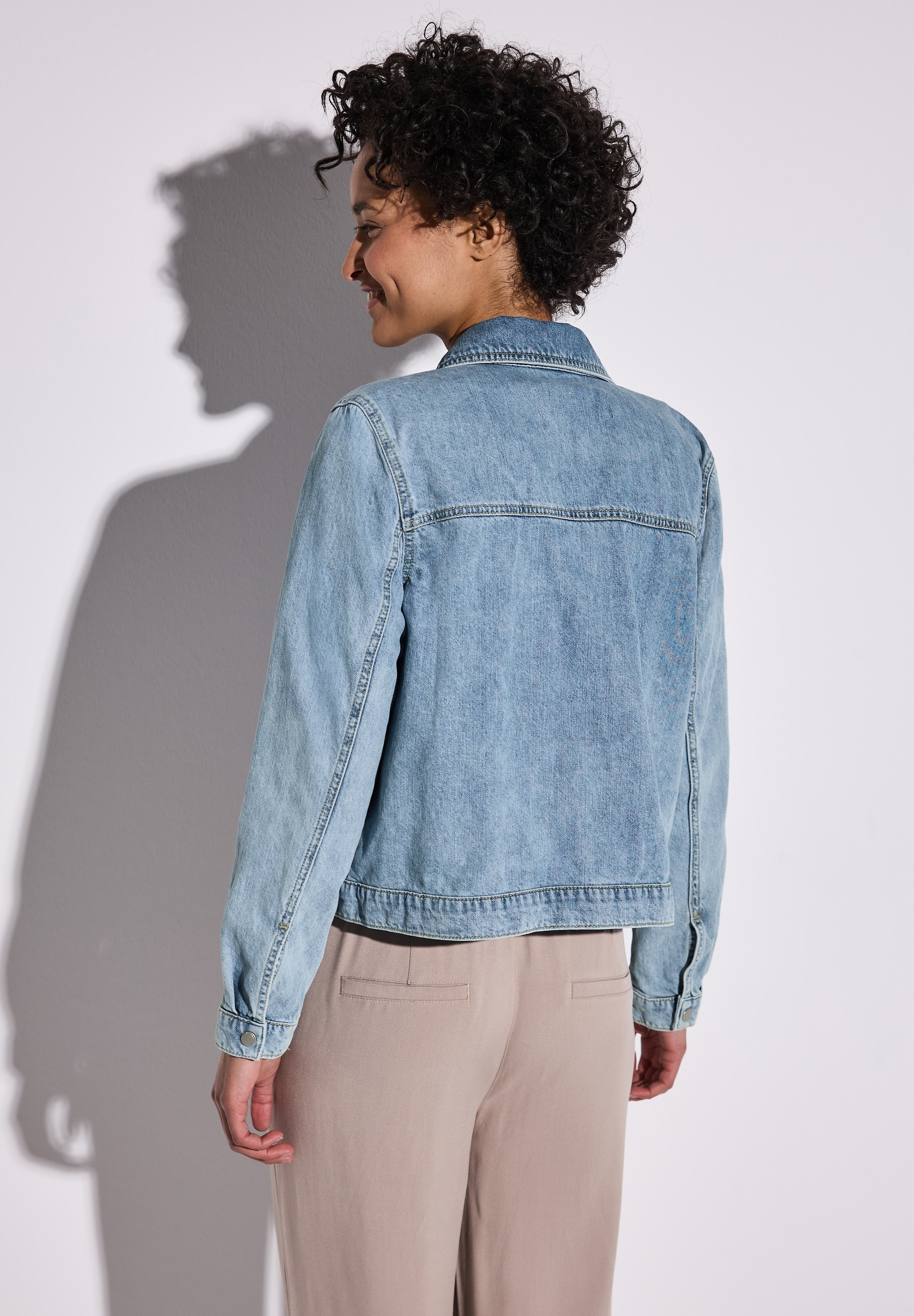 STREET ONE Jeansjacke, ohne Kapuze, mit Knopfleiste
