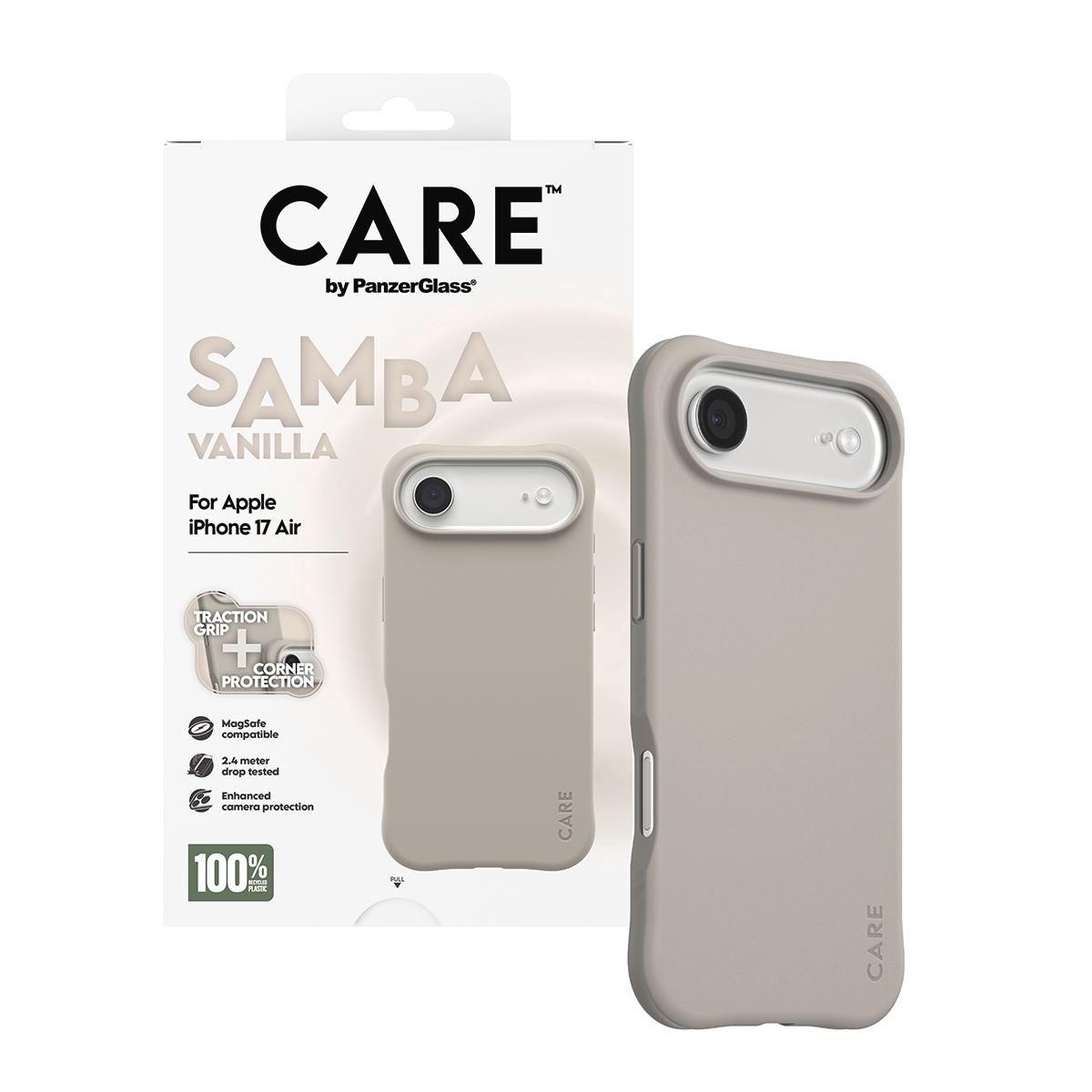 CARE by PanzerGlass Handyhülle »Samba MagSafe Case für Apple iPhone Air« Smartphones Backcover, Schutzhülle, Handyschutzhülle, Case, Schutzcase, stoßfest