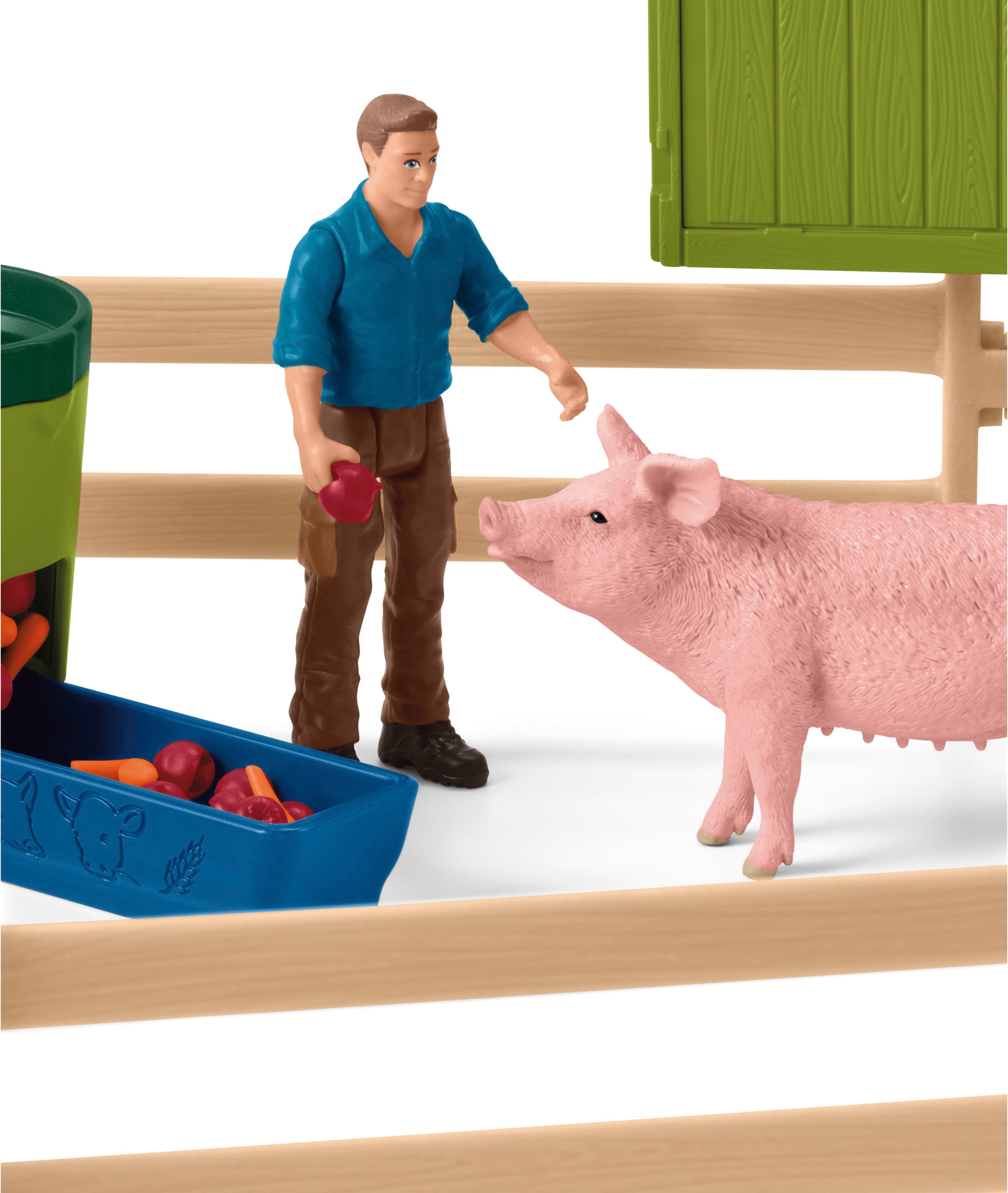 Schleich® Spielwelt »FARM WORLD, Großer Stall mit Tieren und Zubehör (42605)«, Made in Europe