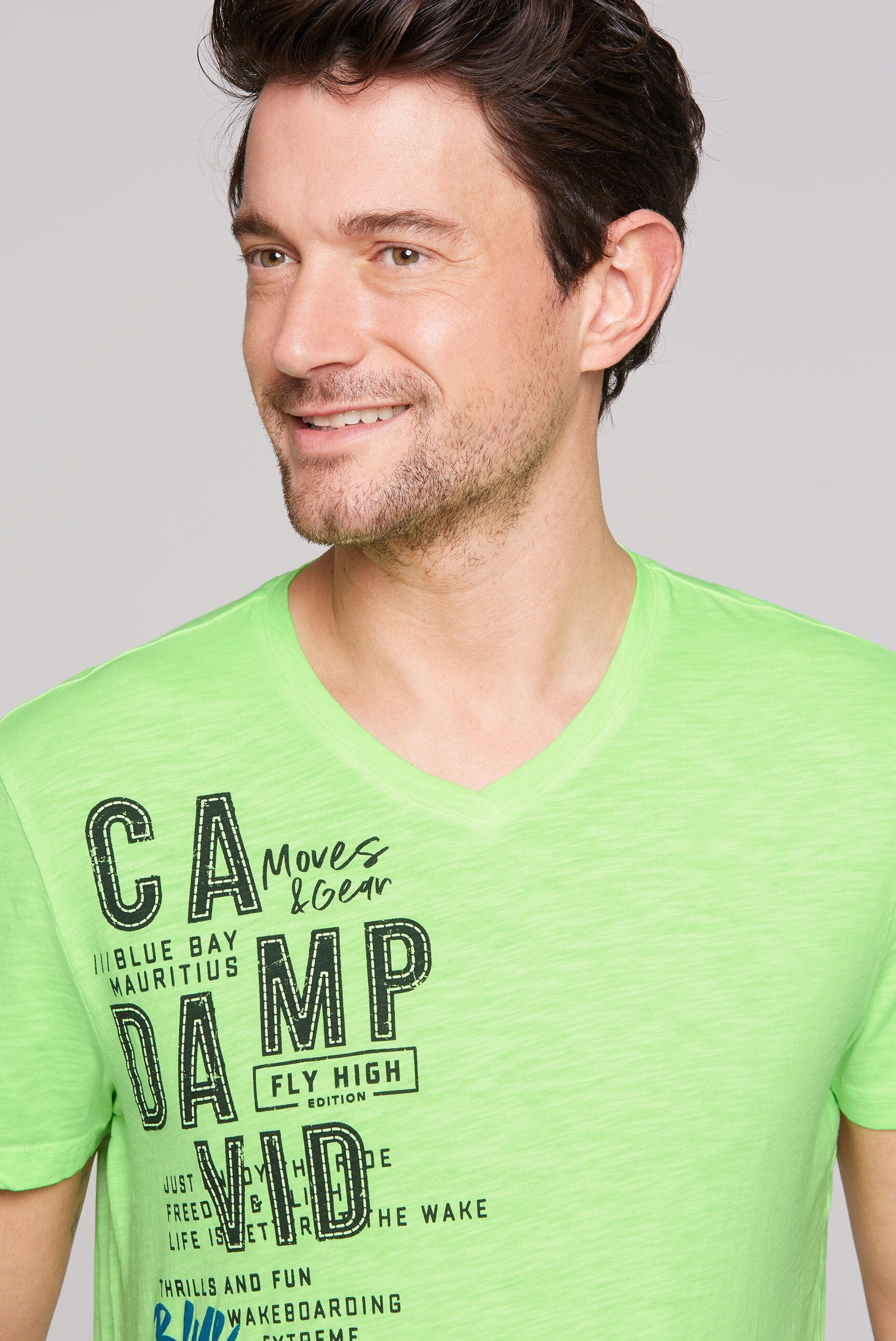 CAMP DAVID V-Shirt, aus Baumwolle