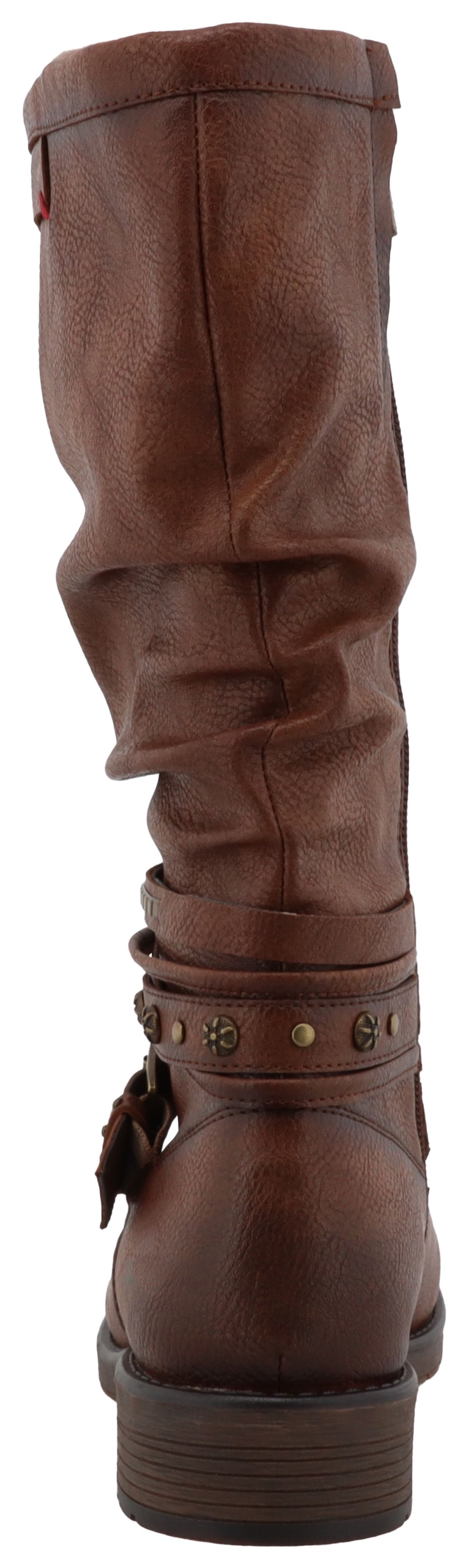 Mustang Shoes Winterstiefel »Elfi«  Stiefel mit Zierriemchen und Blockabsatz