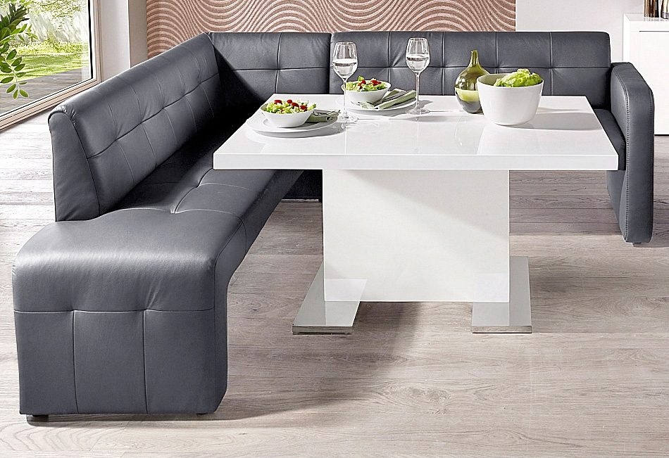 exxpo - sofa fashion Eckbank »Barista, bequem und elegant, hohe Bodenfreiheit,«, moderne Sitz- und Rückenverarbeitung, frei im Raum stellbar