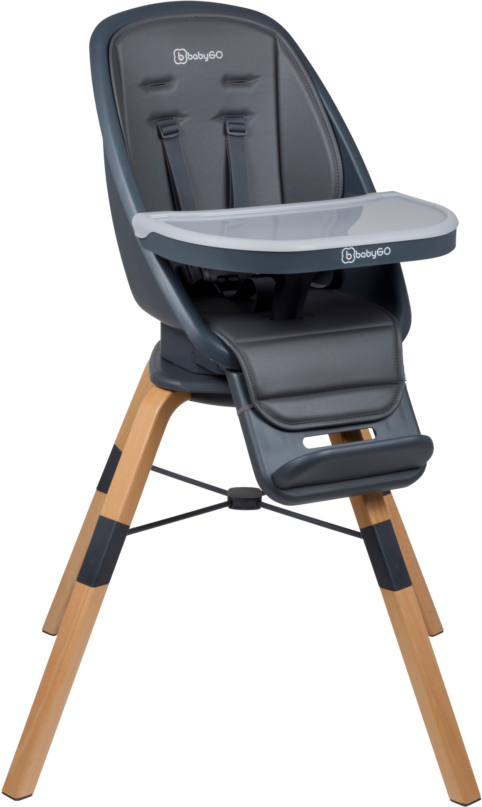 Thumbnail - BabyGo Hochstuhl "Carou, grau" () Sitz um 360Â drehbar