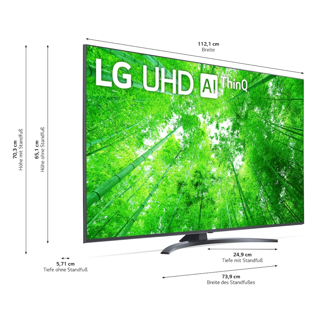 LG LCD-LED Fernseher »50UQ81009LB«, 126 cm/50 Zoll, 4K Ultra HD, Smart-TV, α5 Gen5 4K AI-Prozessor-inkl. Magic-Remote Fernbedienung-inkl. Magic-Remote Fernbedienung