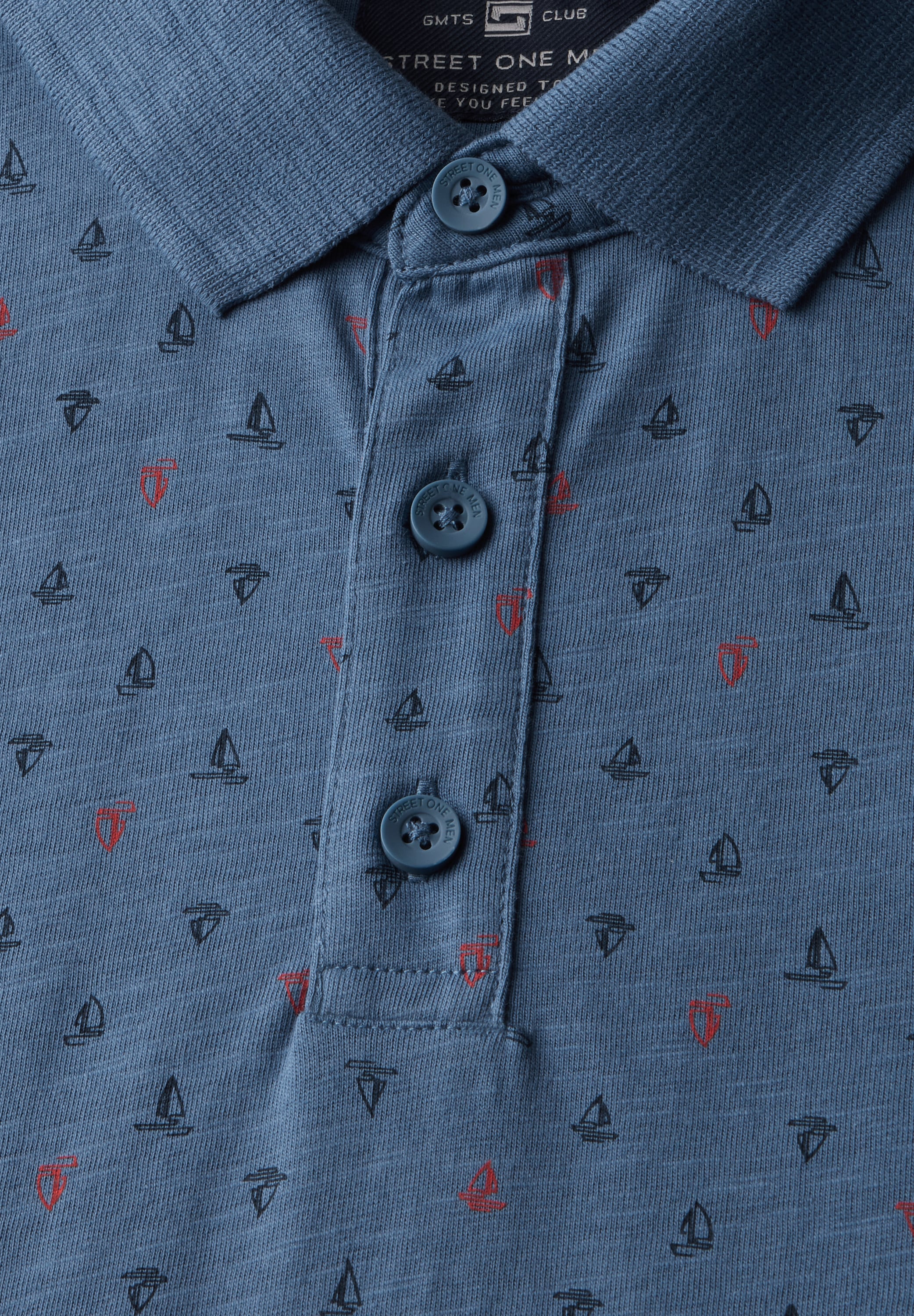 STREET ONE MEN Poloshirt, aus reiner Baumwolle