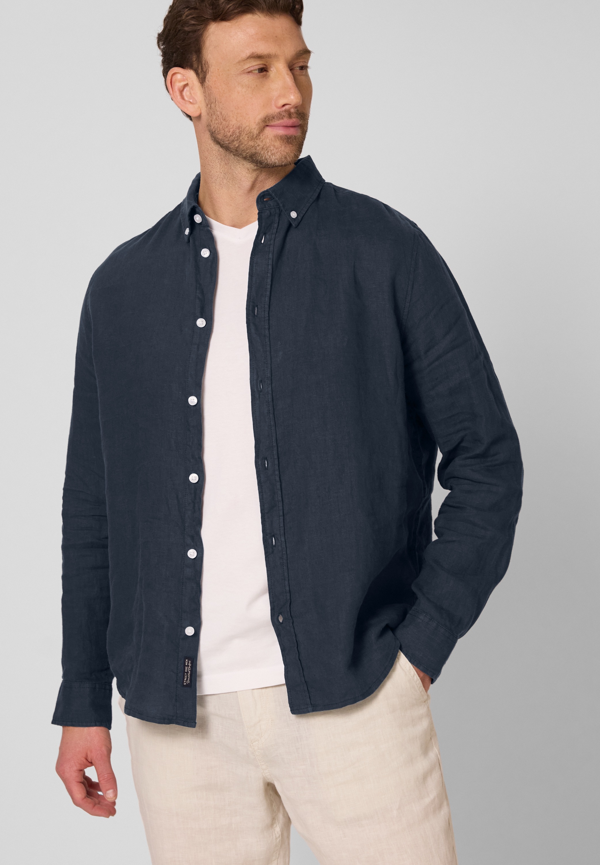 STREET ONE MEN Leinenhemd aus Leinen