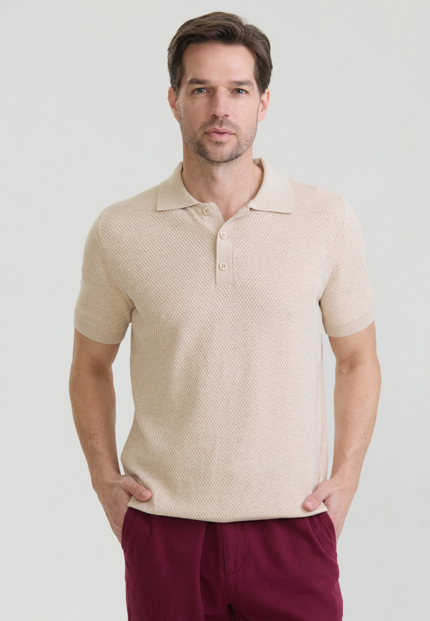 Felix Hardy "Strick-Polo Shirt Kurzarm"