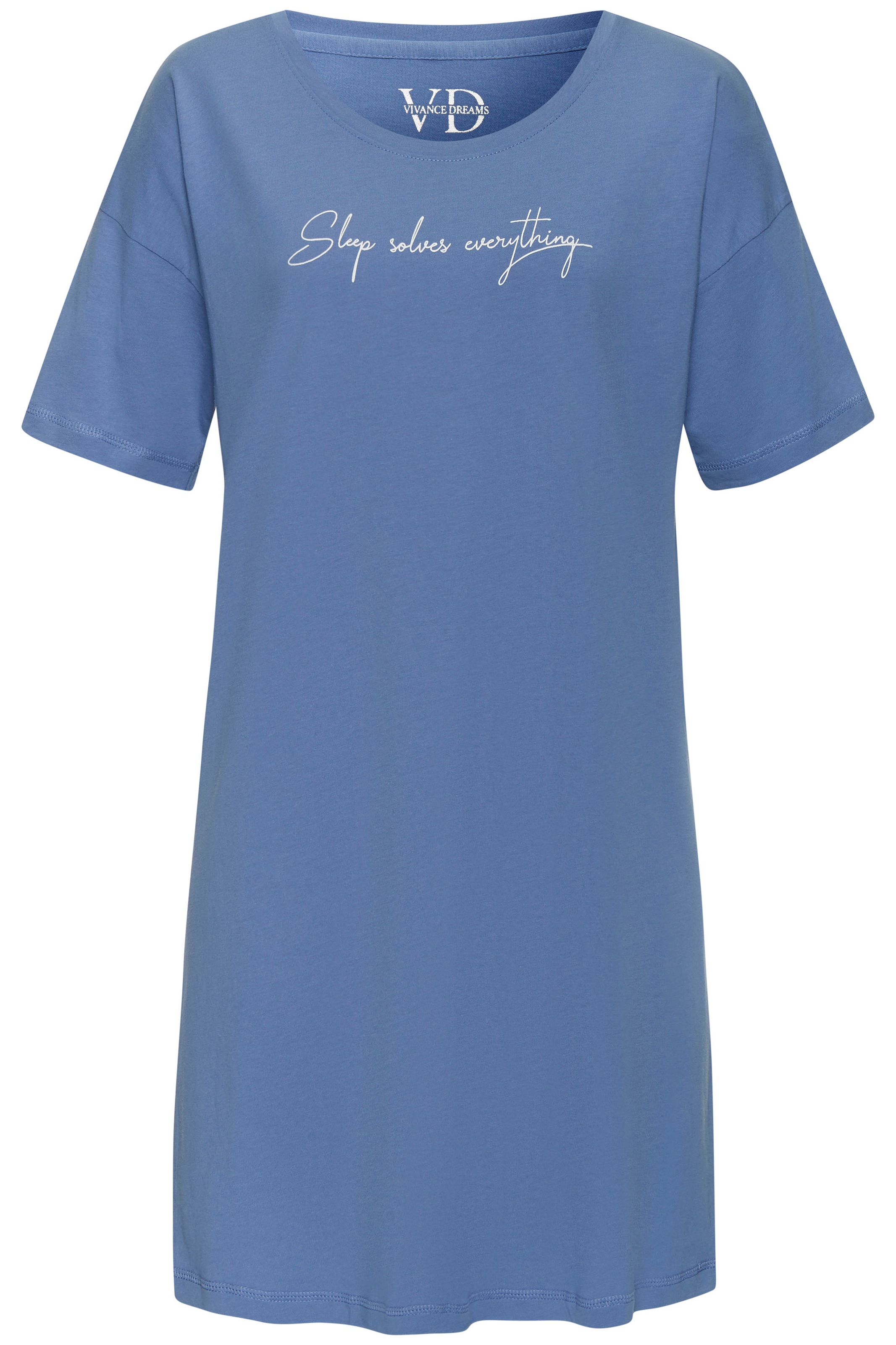 Vivance Dreams Nachthemd 1-teilig, mit kleinem Frontdruck günstig online kaufen