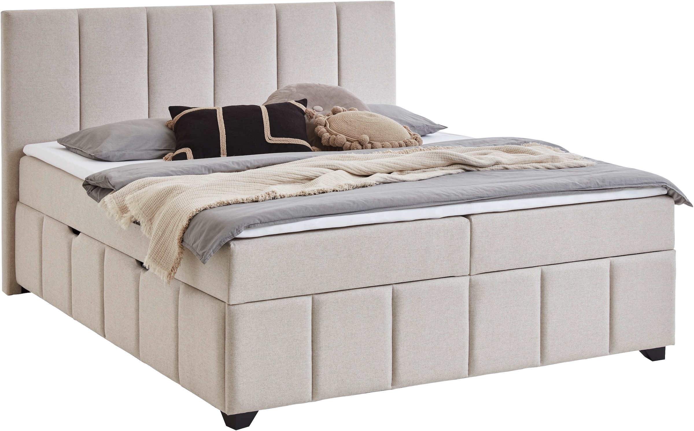 Home affaire Boxbett »Bellah inkl. Bettkasten, erhältlich in der Breite 180x200cm« inkl. PU-Schaum-Topper