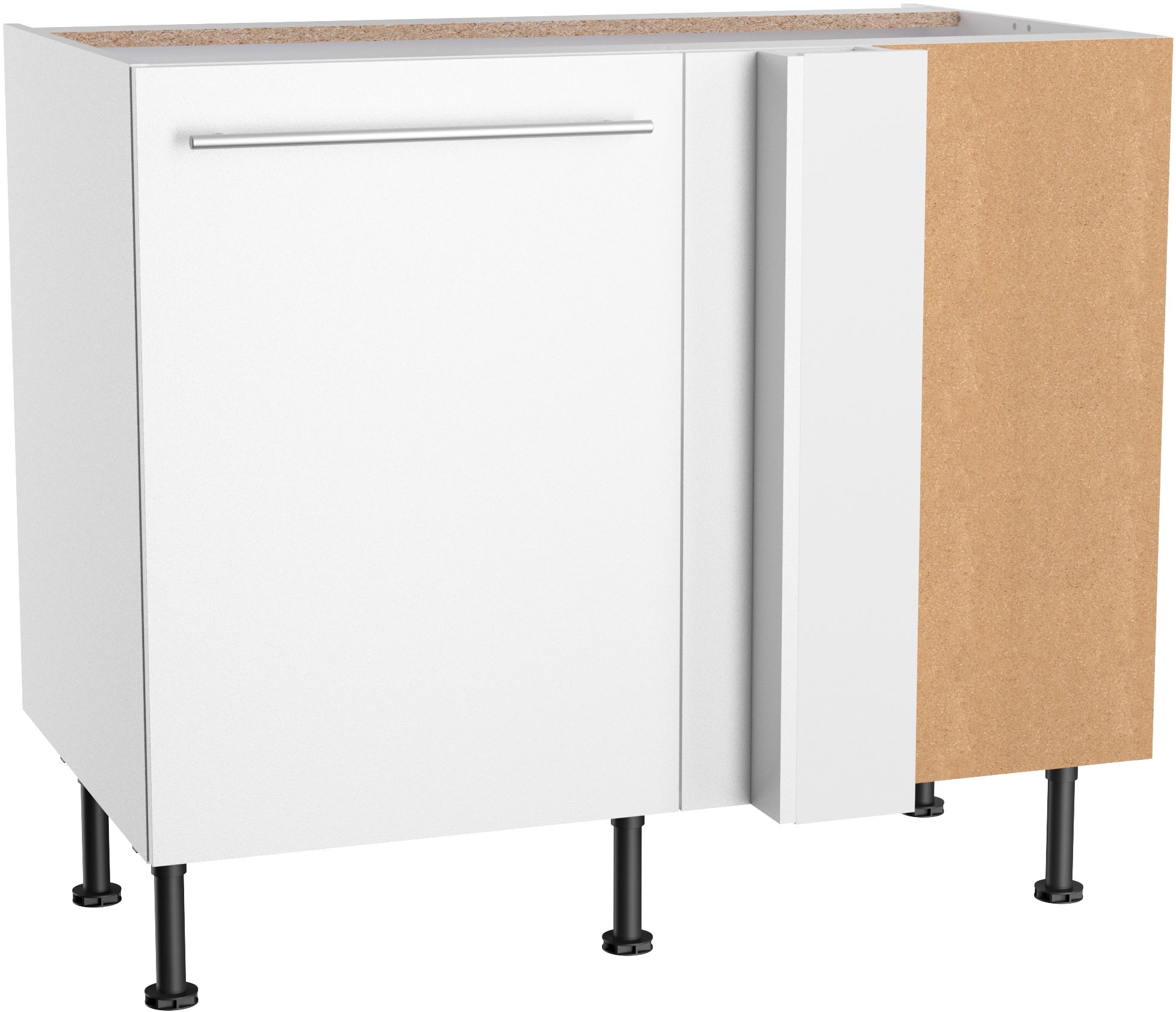 OPTIFIT Eckunterschrank "Bern2", Breite 100 x 65 cm, Lösung für Geschirrspüler, 1 Tür, 1 Einlegeboden