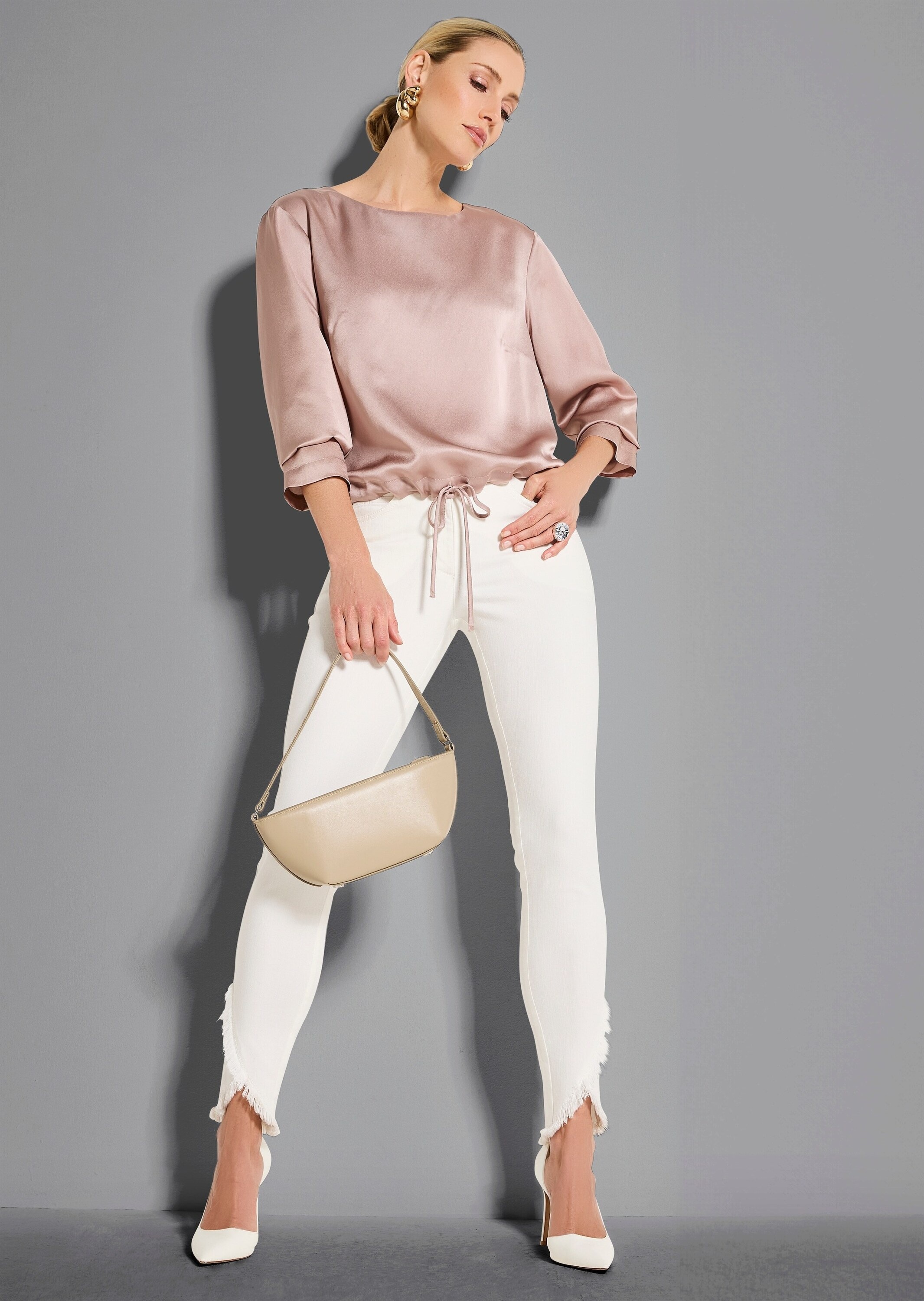Madeleine Blusenshirt Long Sleeve Blouse Cappuccino 42 3