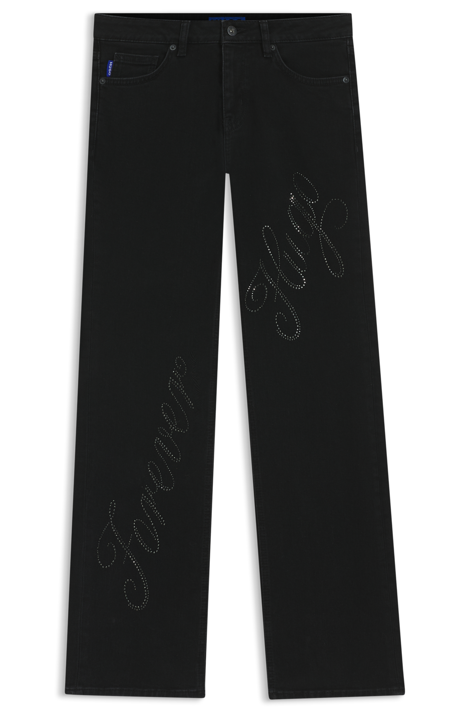 HUGO Blue Slim-fit-Jeans »Gamera« mit Strass-Logo vorn