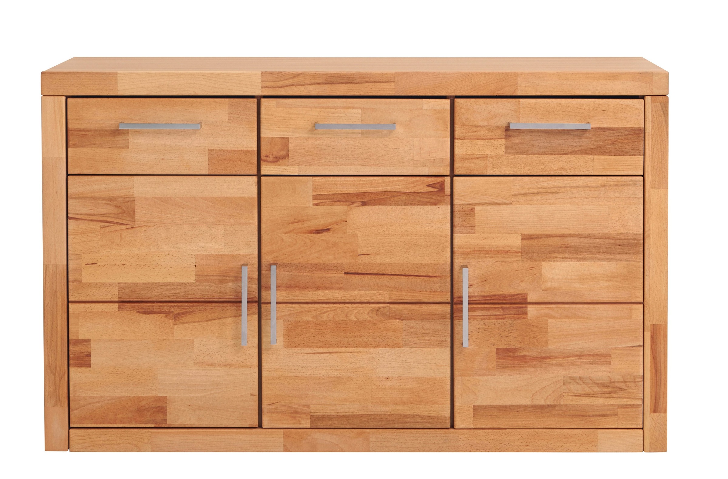 Home affaire Sideboard "Logo,130cm breit,42 cm tief, Fronten Massivholz,2 b günstig online kaufen