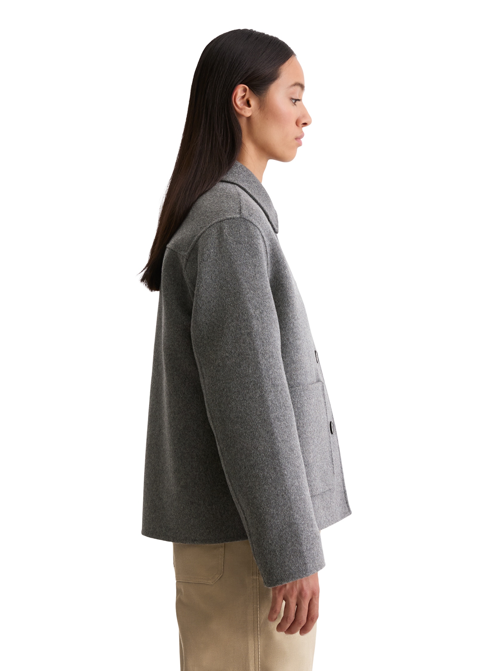 Marc O'Polo Outdoorjacke »aus edlem Woll-Doubleface« ohne Kapuze