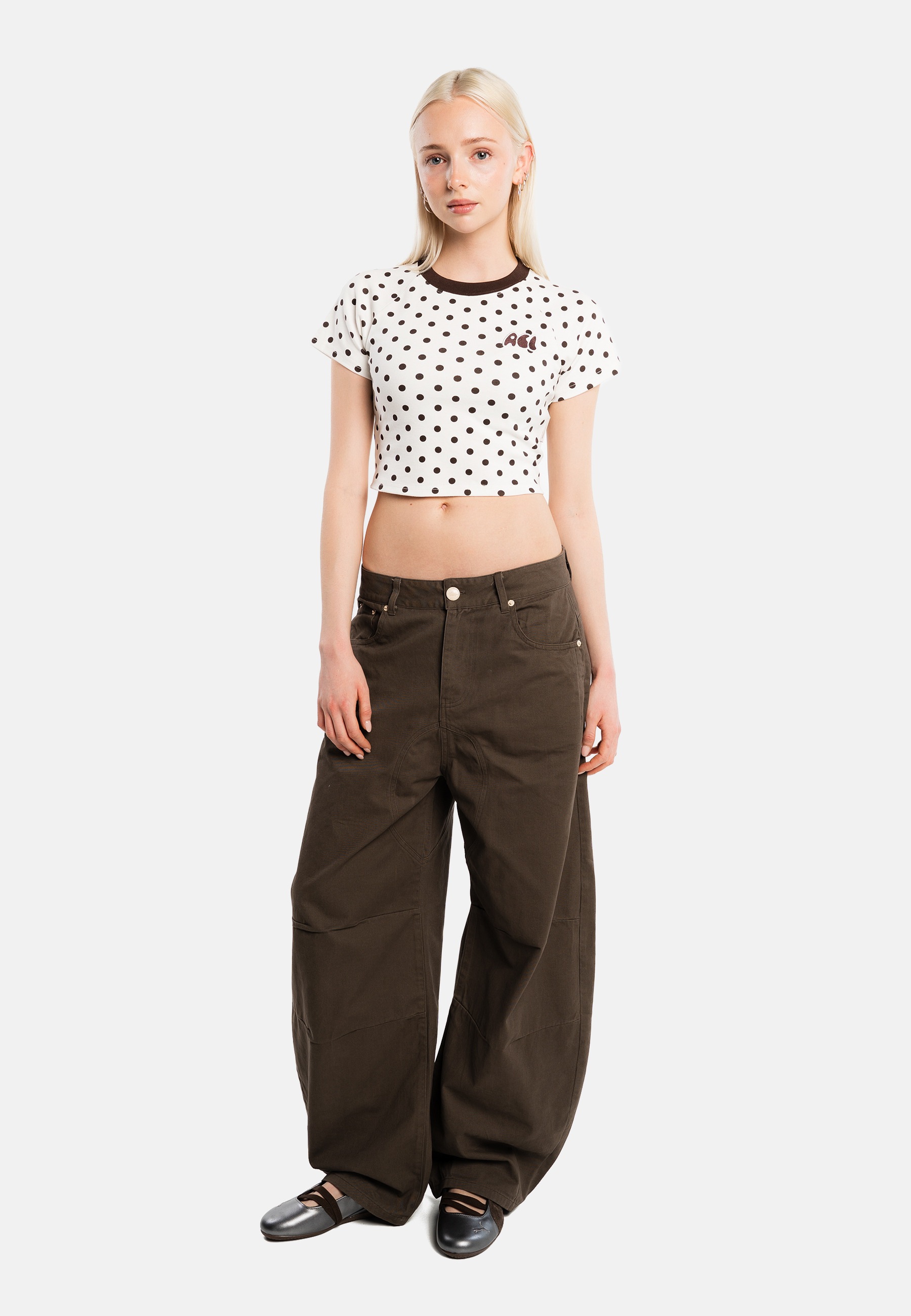Another Cotton Lab T-Shirt »Another Cotton Lab Another Dot Crop Top« 1