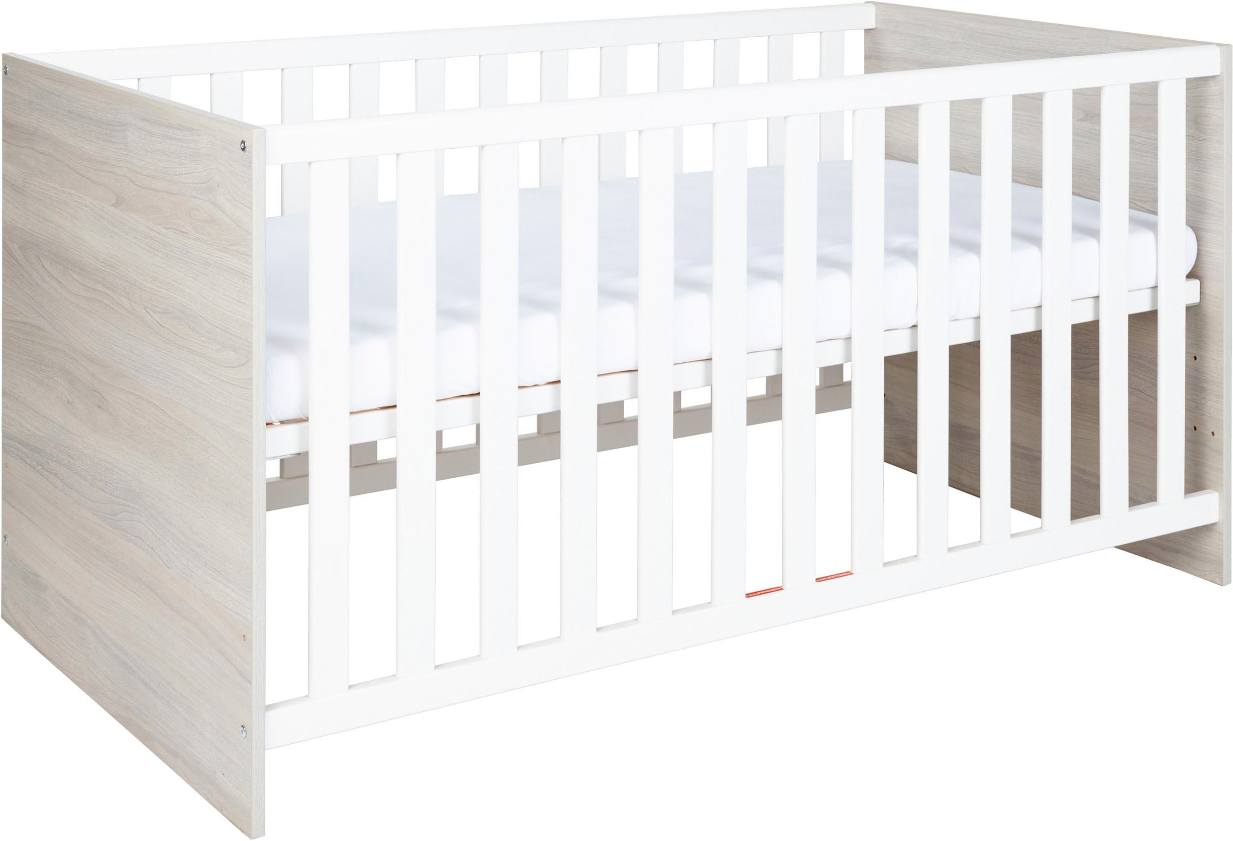 HOME AFFAIRE Baby Babybett "Geert", grau, Holzwerkstoff, Massivholz, Babybetten, Made in Germany