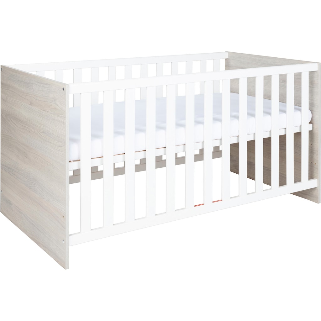 Lüttenhütt Babyzimmer-Komplettset »Geert«, (Set, 4 St., Kinderbett, Regal, Schrank, Wickelkommode), Made in Germany; mit Kinderbett, Regal, Schrank und Wickelkommode