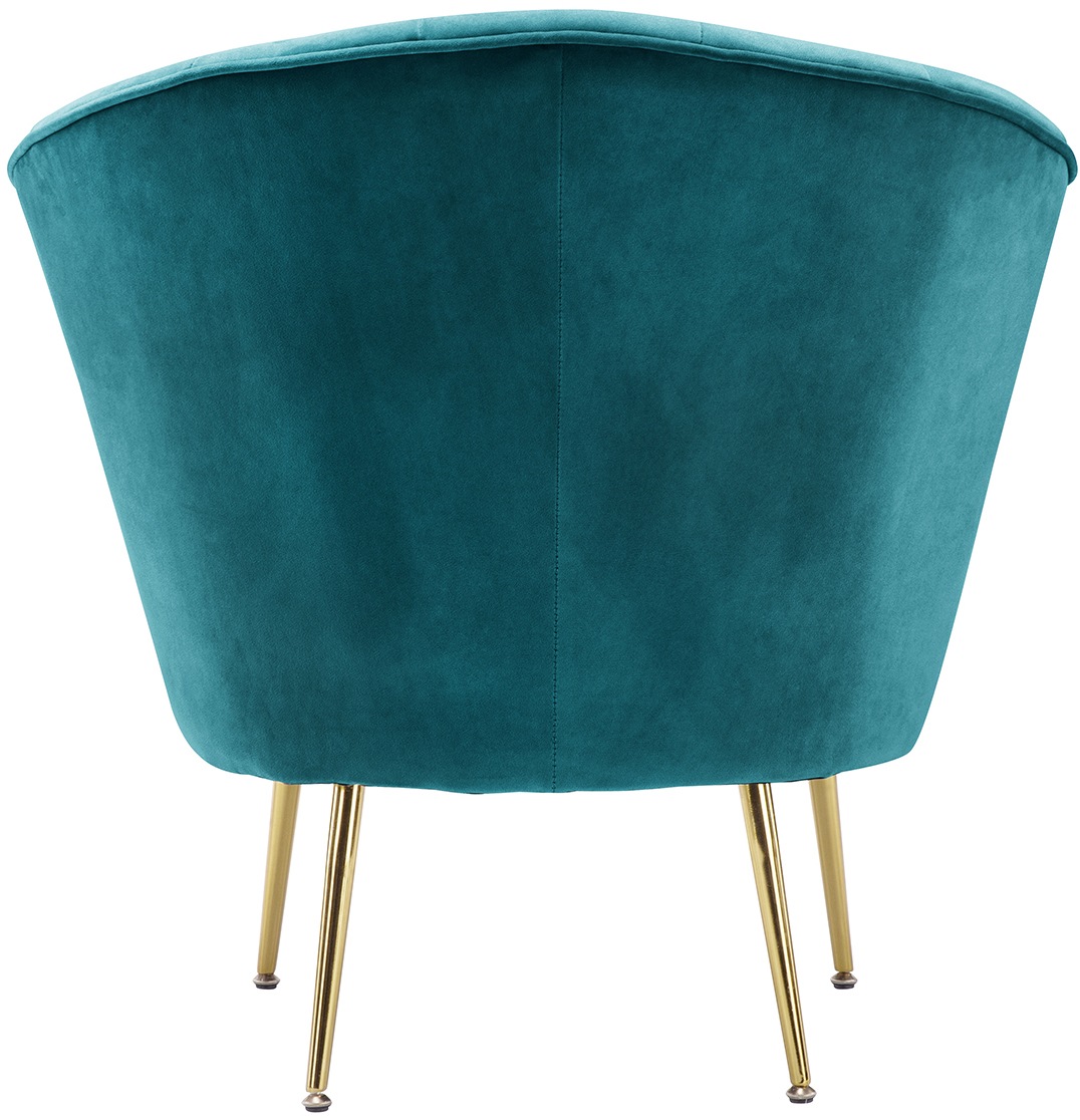 Kayoom Sessel »Loulan 125, gemütlicher Cocktail-Sessel, edler Samtbezug«, (1 St.), Cocktail-Sessel, Rückenlehne mit Ziernaht, Metallbeine in Gold