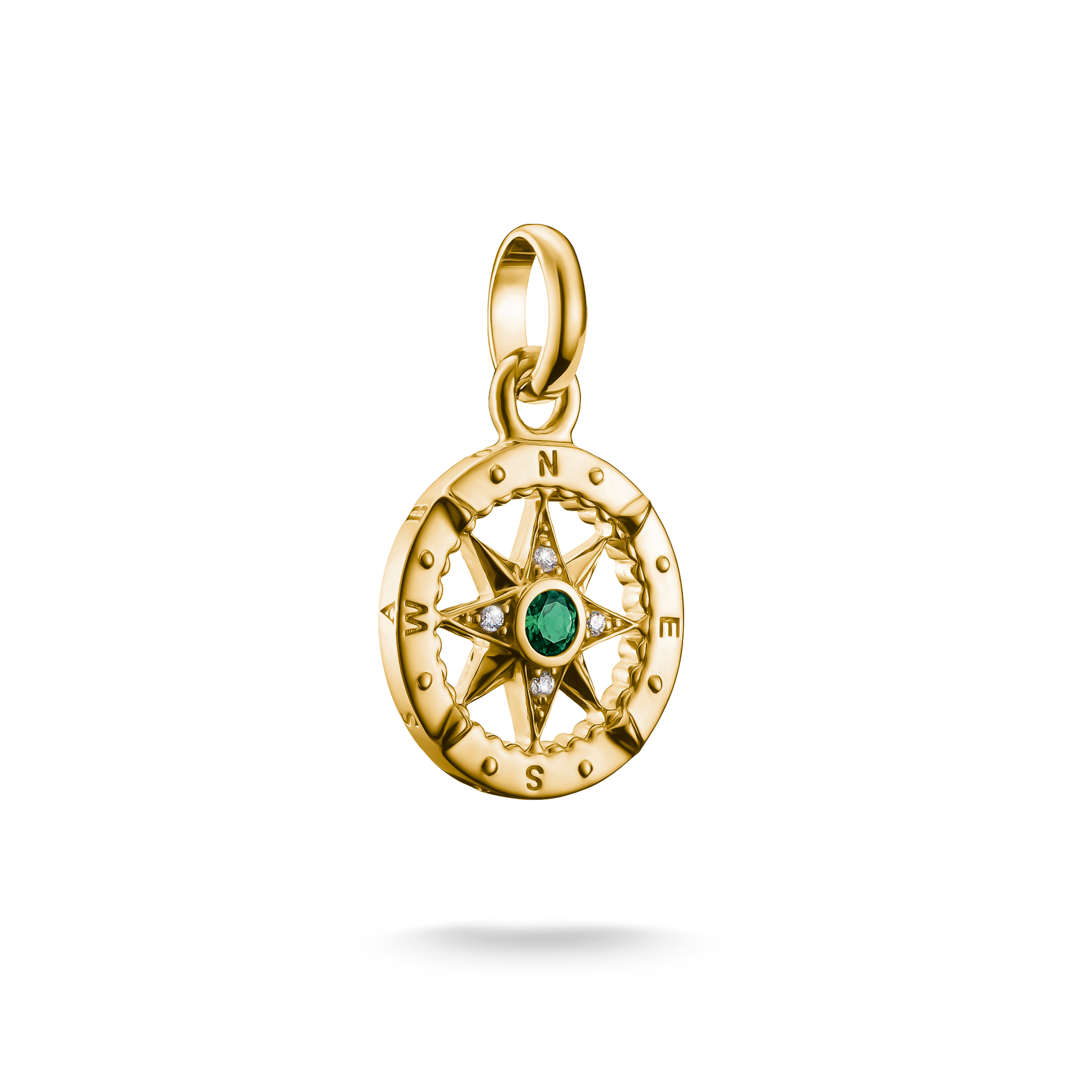 THOMAS SABO Charm-Einhänger »Kompass-Optik, Schmuck-Anhänger für Charm-Armband - Connect« mit Glas-Keramik Stein