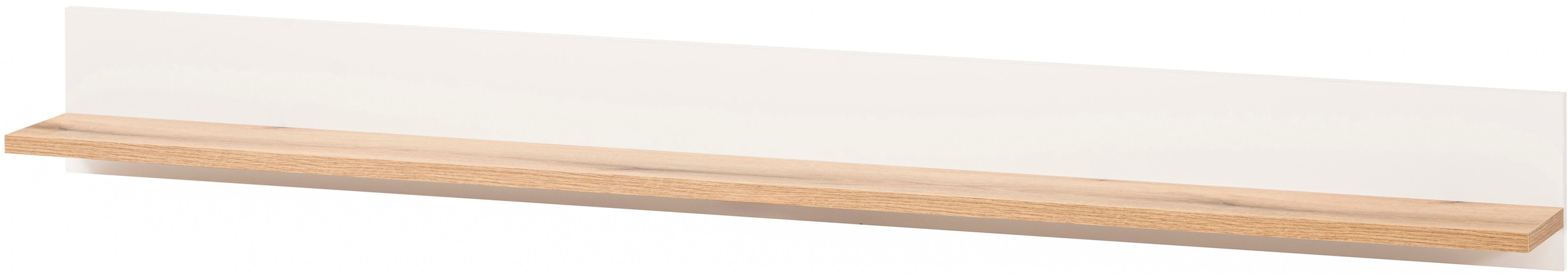 INOSIGN Wandboard »Salerno, modernes Wandregal, Wandhalter mit Ablagefläch, 180 cm breit«, vielseitig einsetzbares Hängeregal, Weiß mit Eiche Evoke Dekor