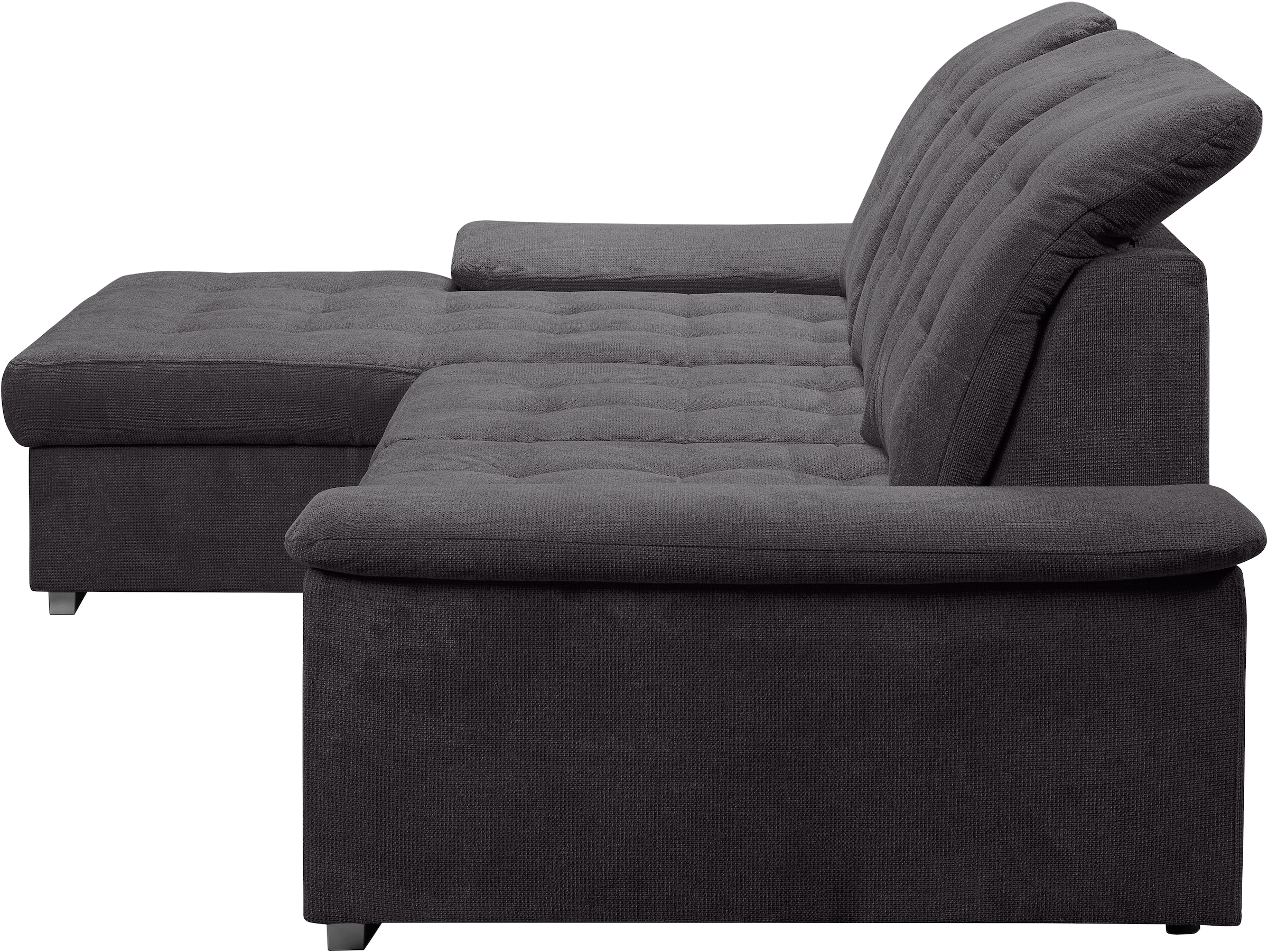 WERK2 Ecksofa Carmen, Sofa, Eckcouch mit Schlaffunktion, Bettkasten und Sitztiefenverstellung