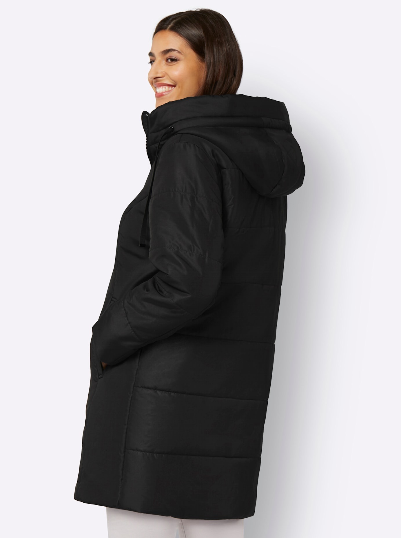 Classic Basics Langjacke, mit Kapuze