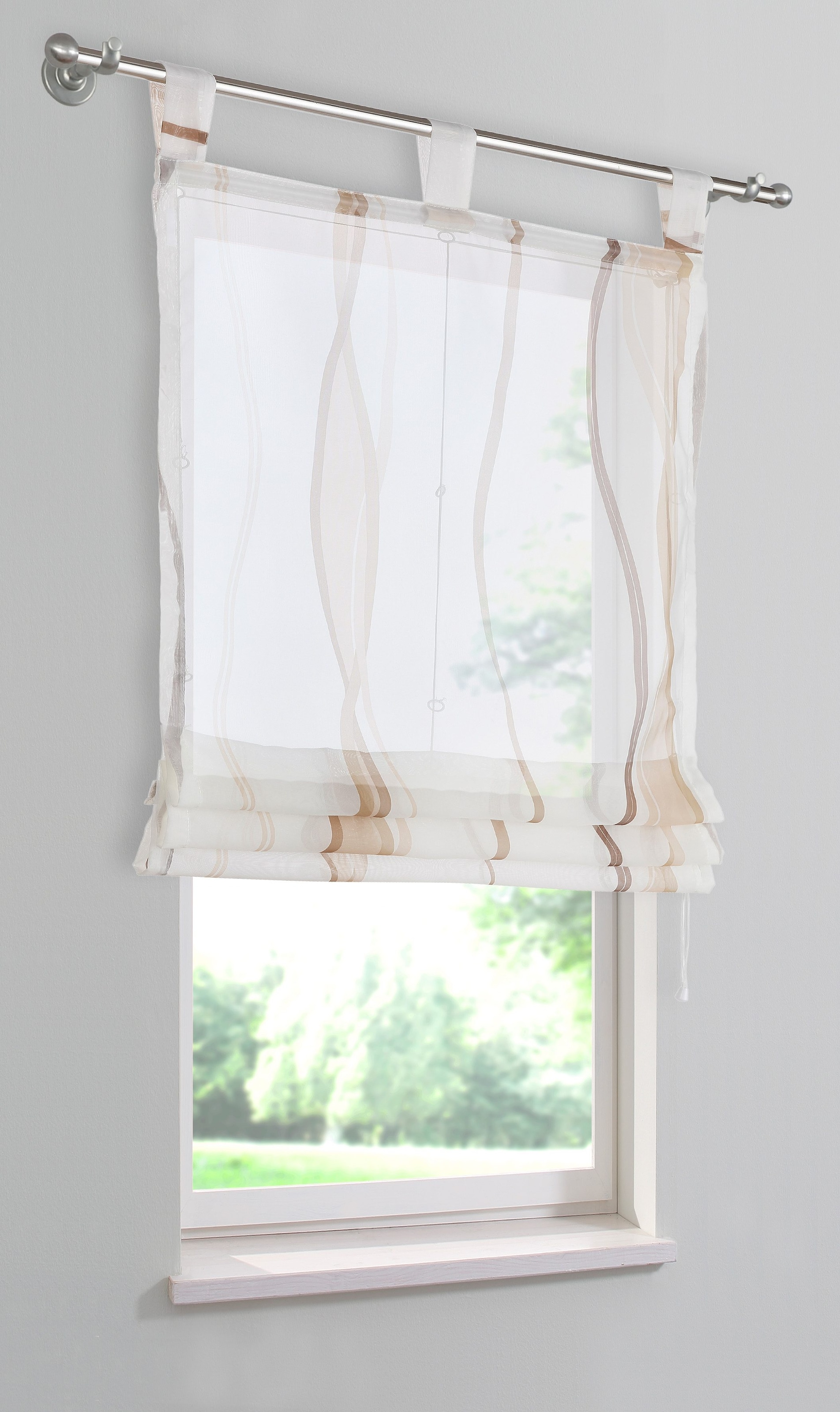 OTTO home Raffrollo "Dimona" mit Schlaufen Transparent, Voile, Polyester günstig online kaufen