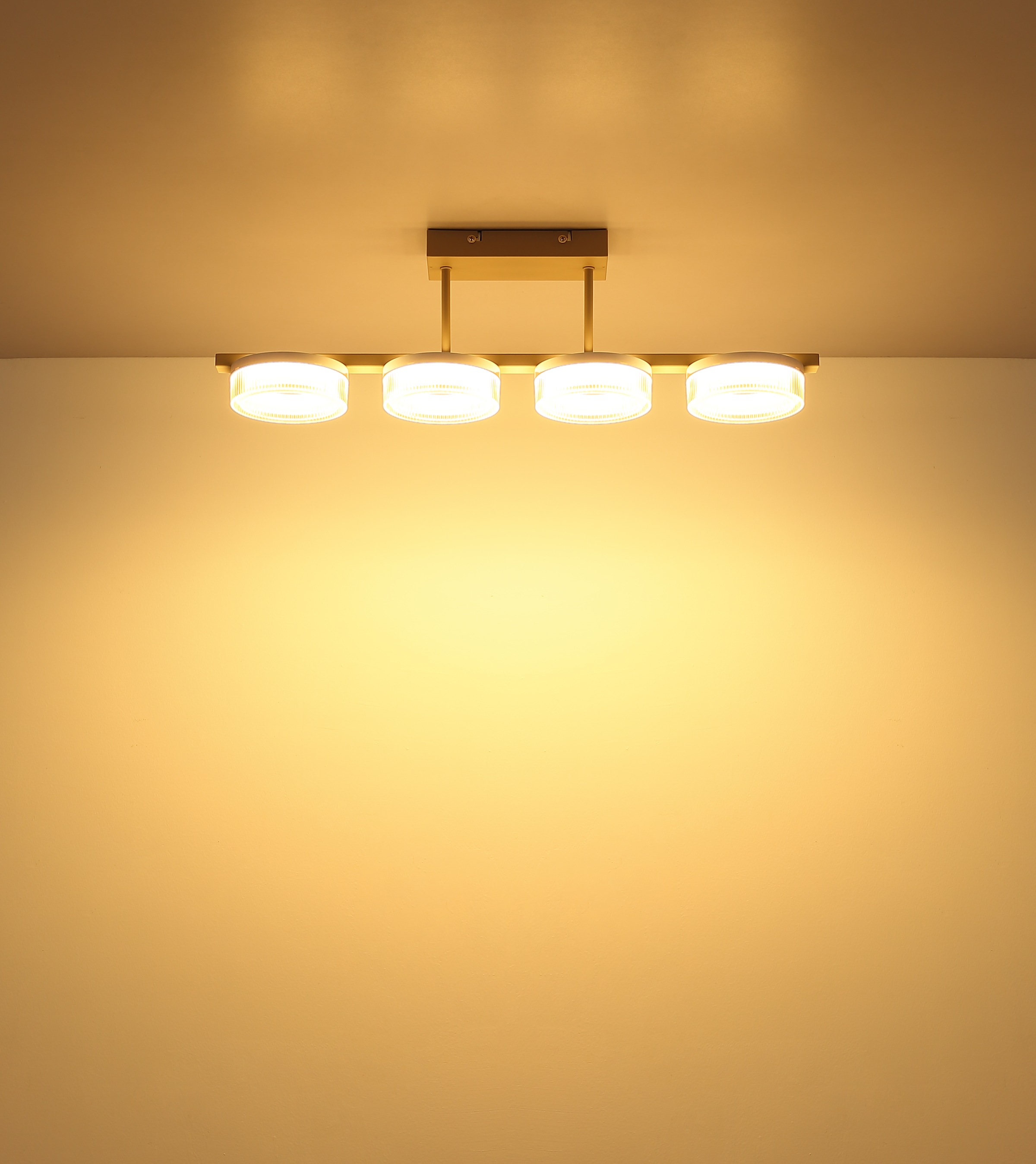 GLOBO LIGHTING Deckenleuchte »ZARA« LED-Modul 1 Stk. Warmweiß LED Deckenleuchte für Wohn- & Flur sandfarben