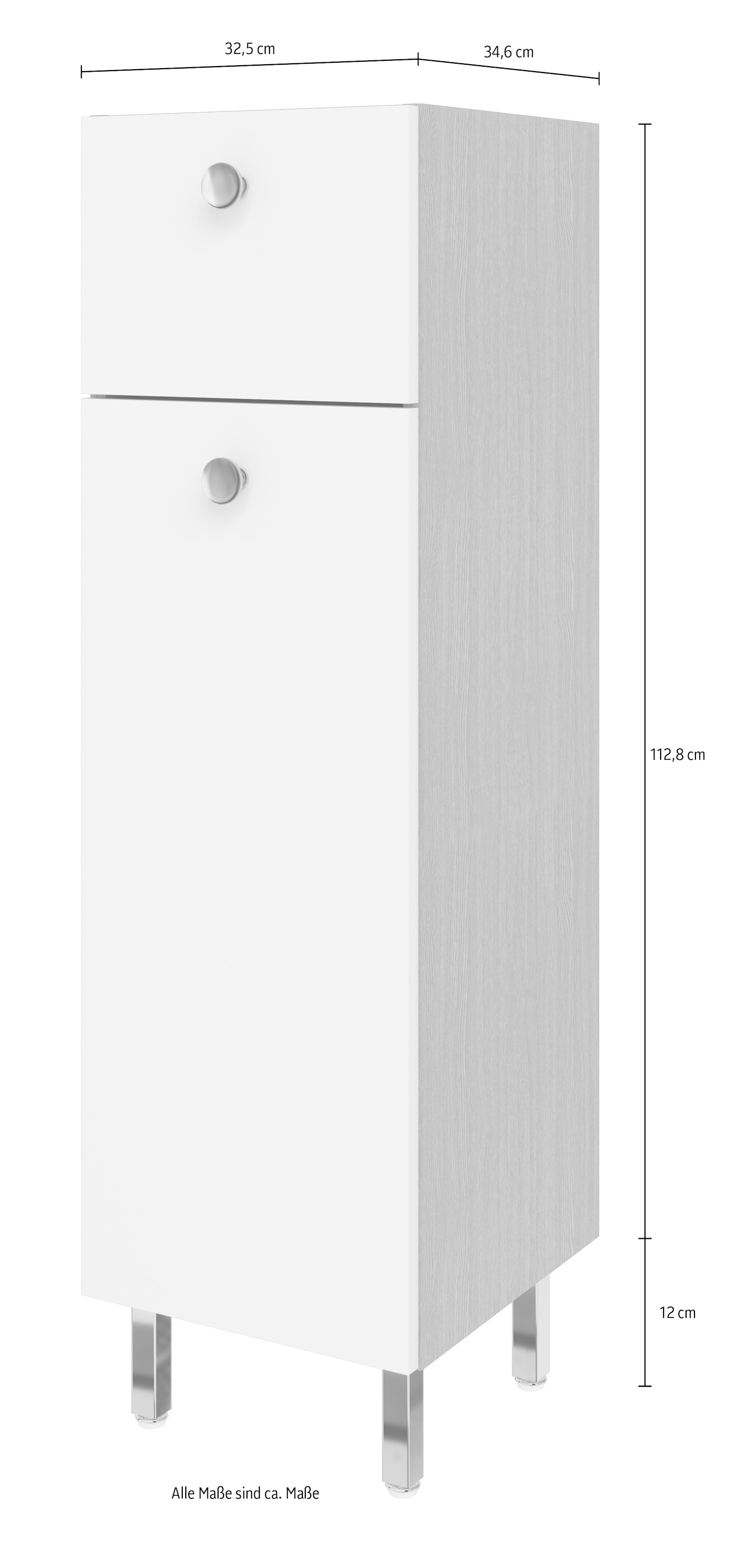 OPTIFIT Midischrank »Hallig« Breite 32,5 cm, schnelle Montage mit OPTIsnap